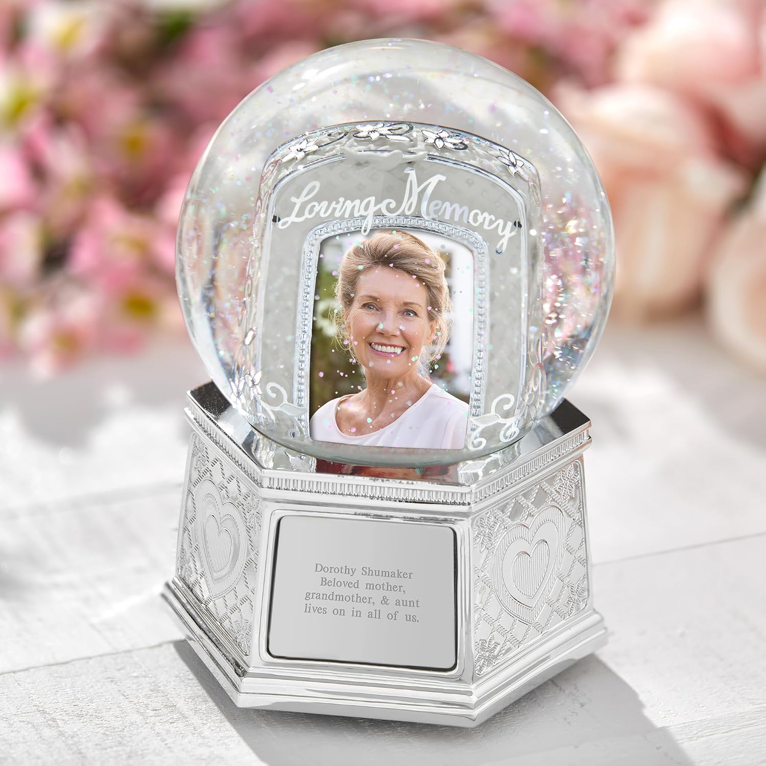 THINGS REMEMBERED Musical Photo Snow Globe with Engraving