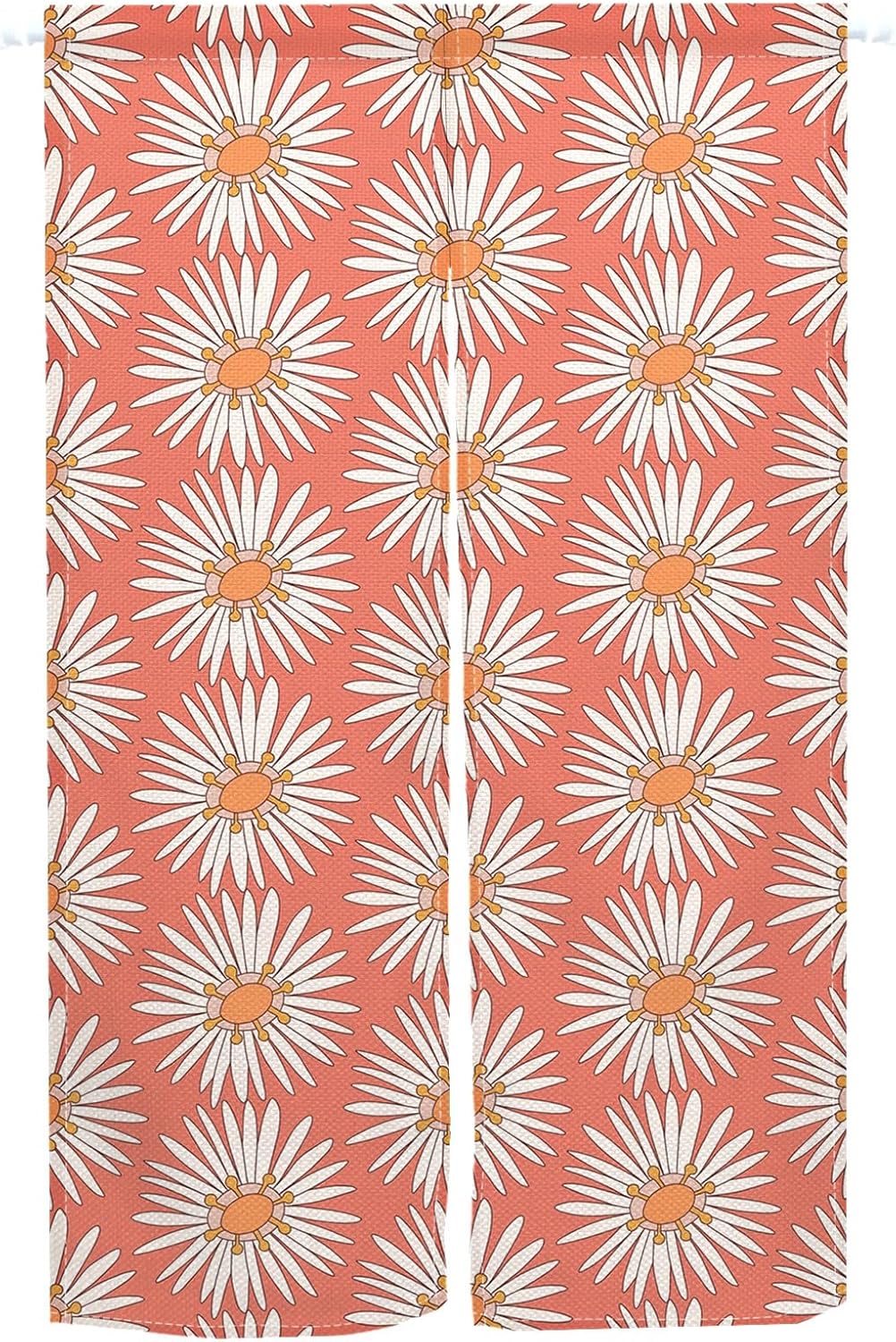 Japanese Noren Door Curtain with Flower Petals Design