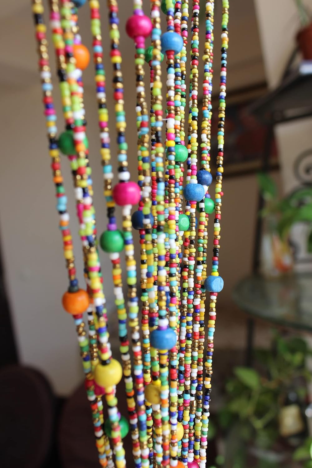Mango Gifts Bohemian Beaded Curtain with Jingle Bells