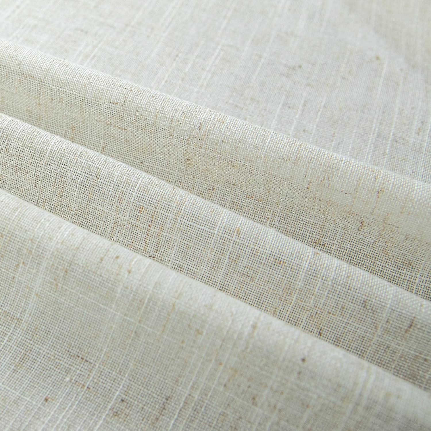 KOUFALL French Door Curtain Panel 25x72 Off White Cream Beige