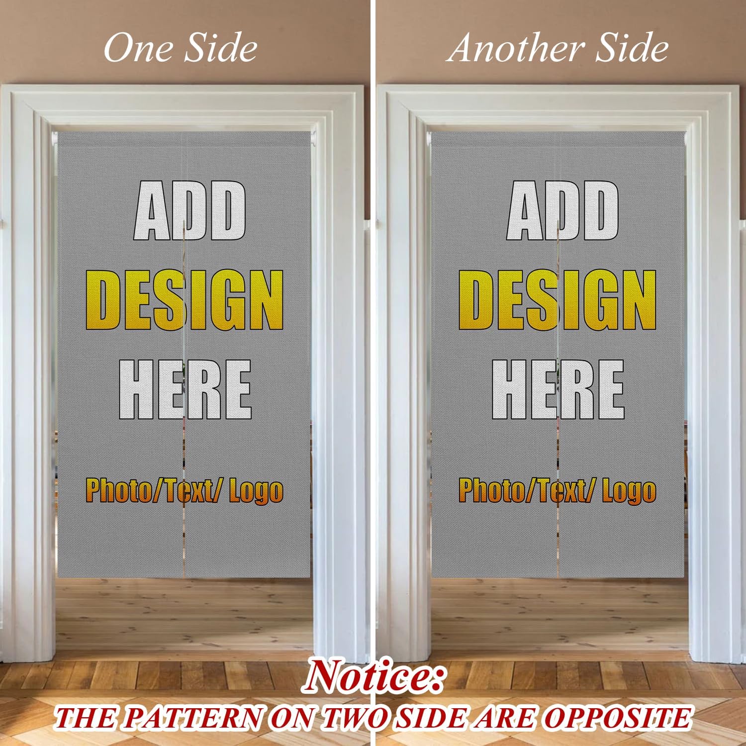 Customize Your Own Double Sided Noren Curtain for Doorway