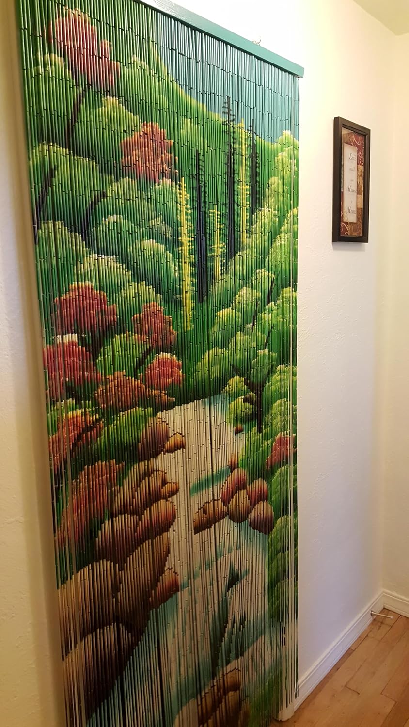Beaded Curtain 125 String Handmade Bamboo Decor Panel