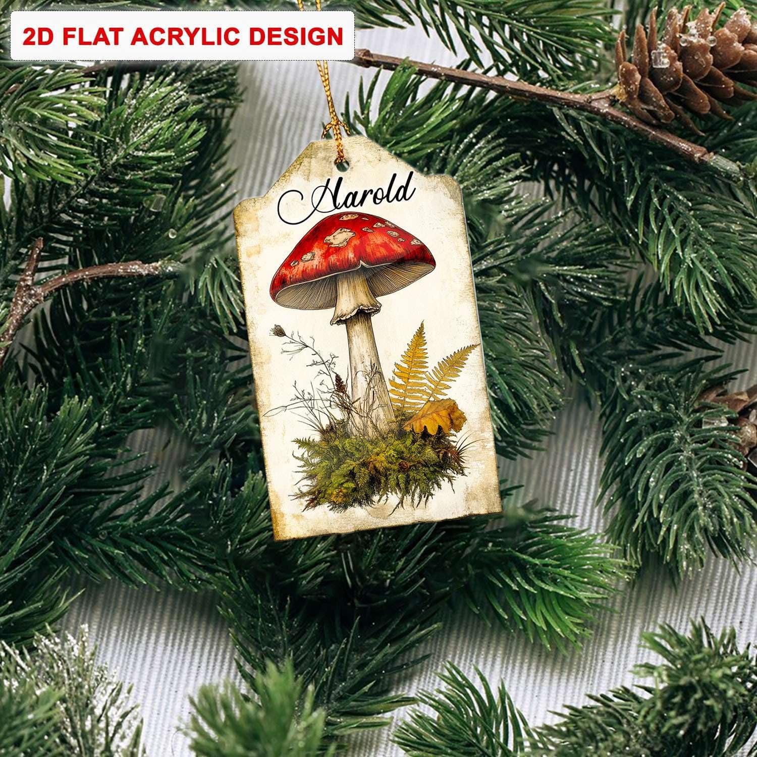 Custom Name Turtle Christmas Hanging Ornament Personalized Animal Shape Decor