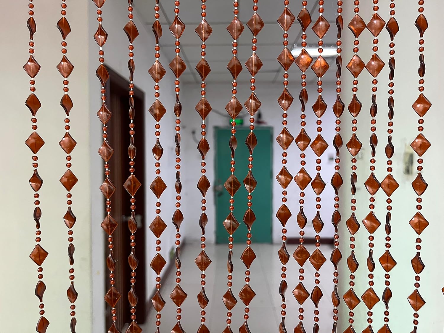 ZiDeTang Maple Leaf Beaded Curtain Panel