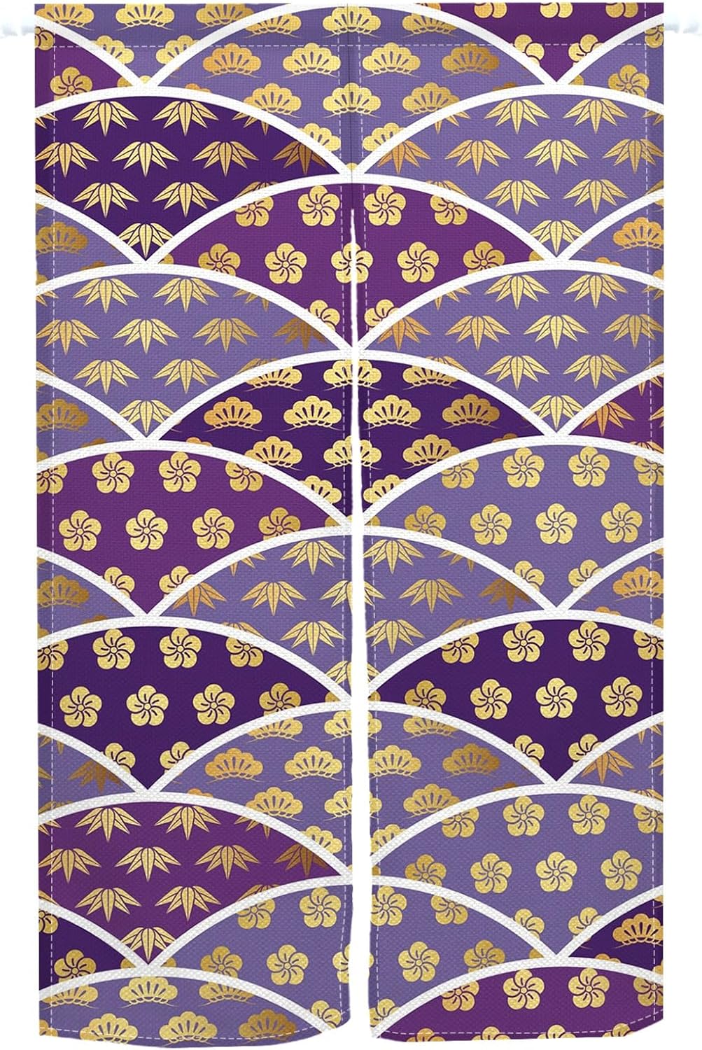 Japanese Noren Door Curtain 335 x 709 with Flower Pattern