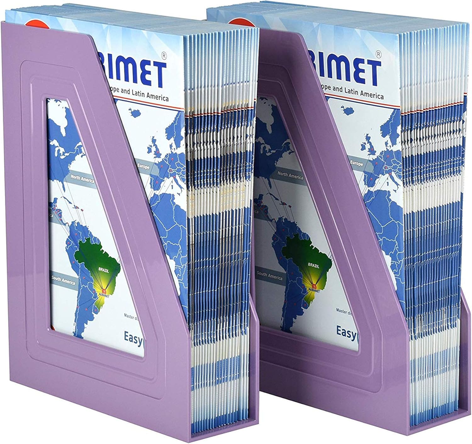 Acrimet Magazine Holder Solid Purple 2 Pack