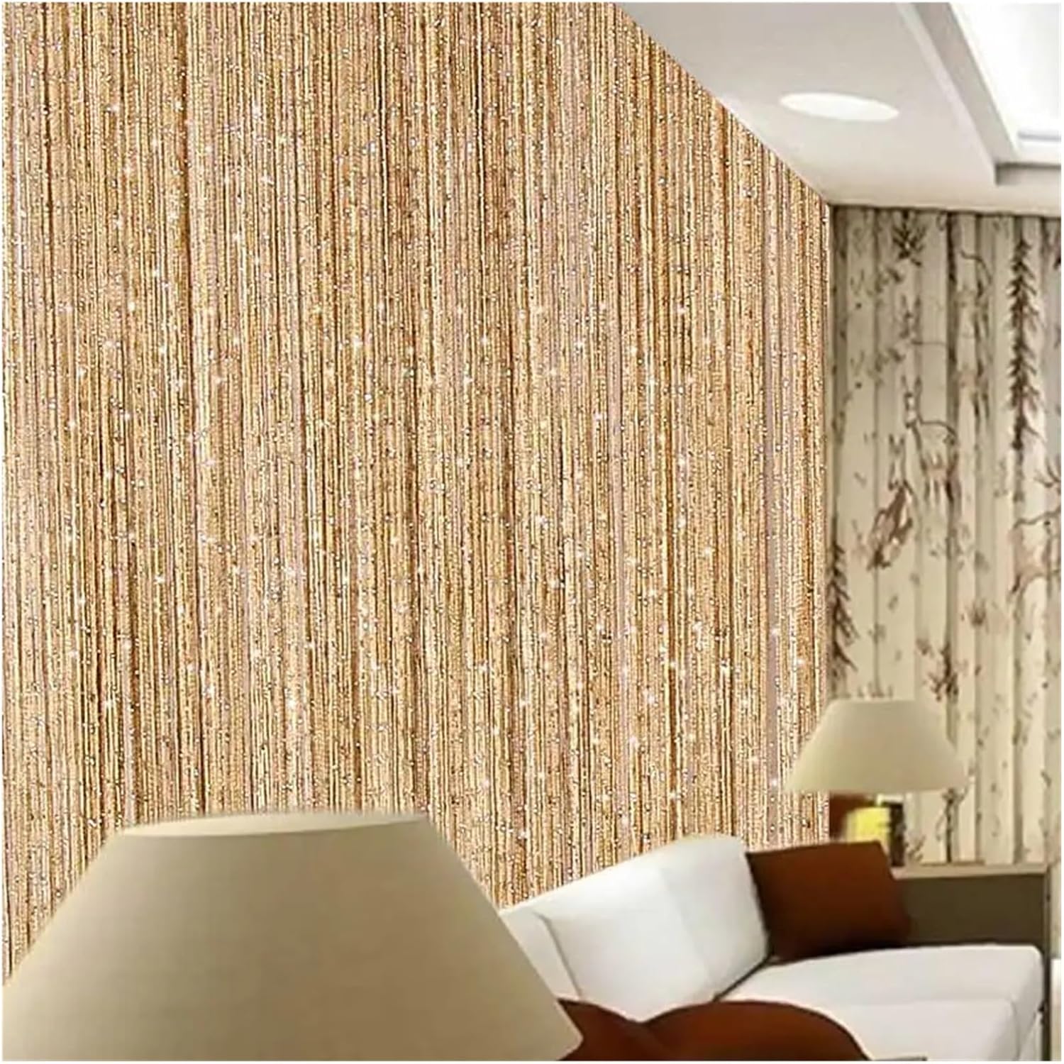 Shiny Tassel String Curtains for Living Room and Kitchen
