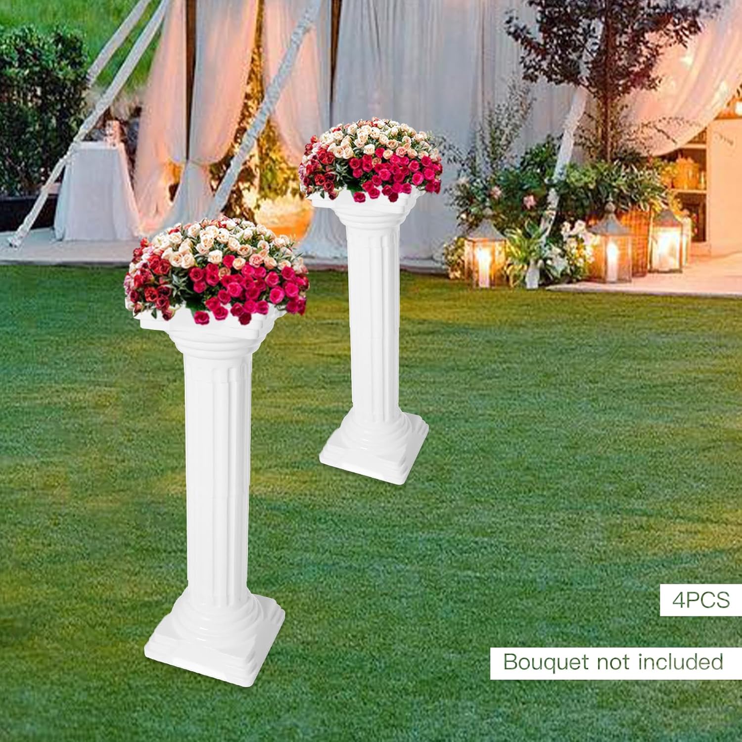 Roman Pillars Party Decor Set of 4 with Adjustable Height