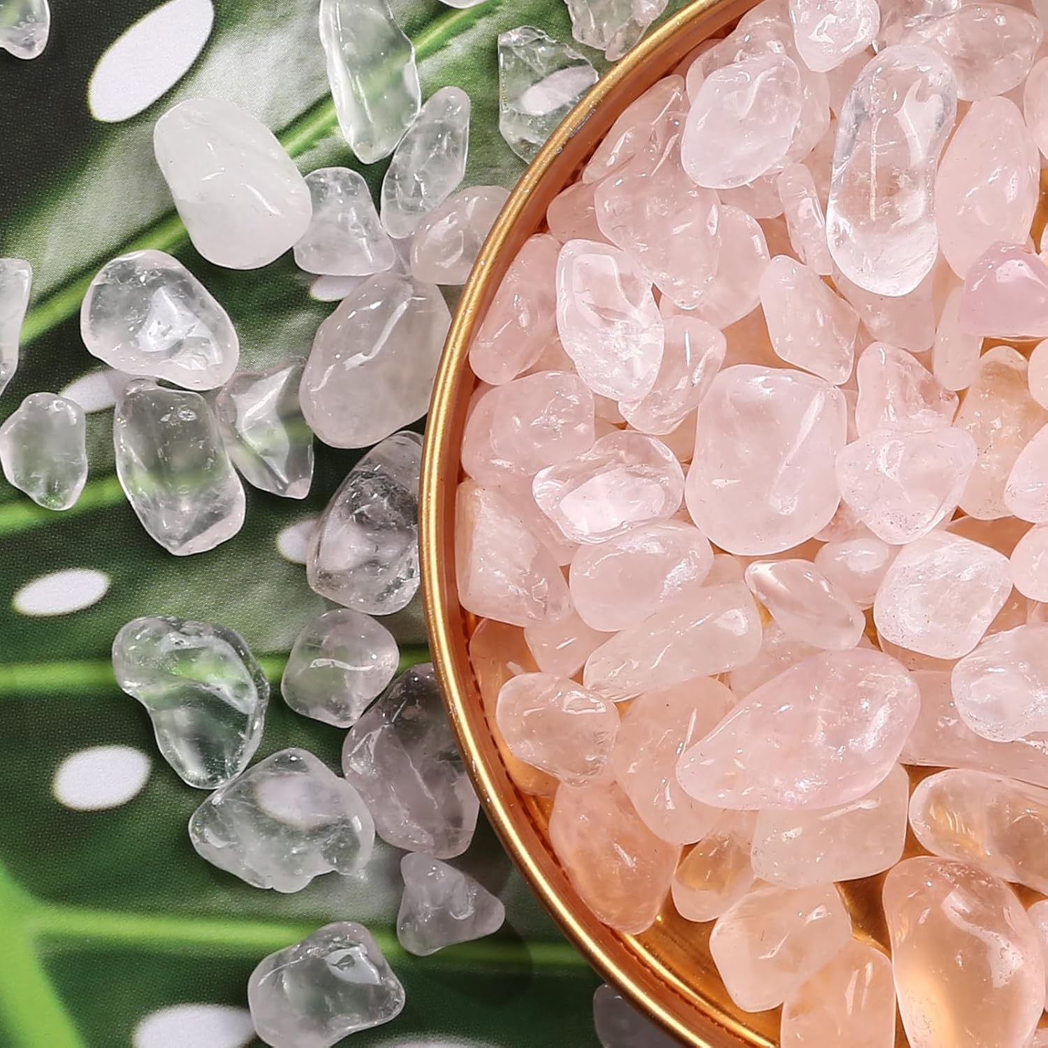 Naler 1lb Rose Quartz Crystals for DIY and Decorations