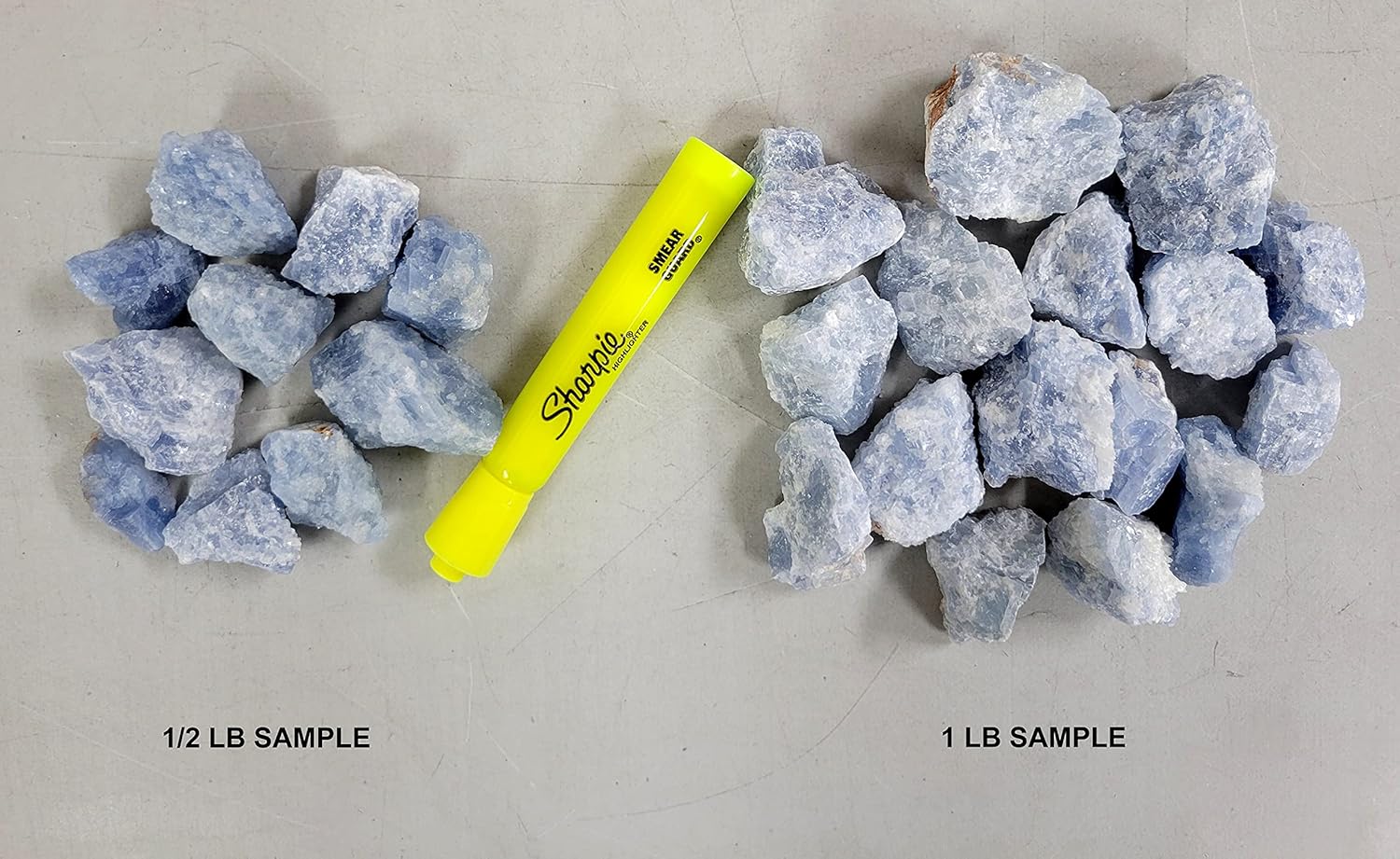 Blue Calcite Stones 12 LB Bulk for Tumbling and Crafting