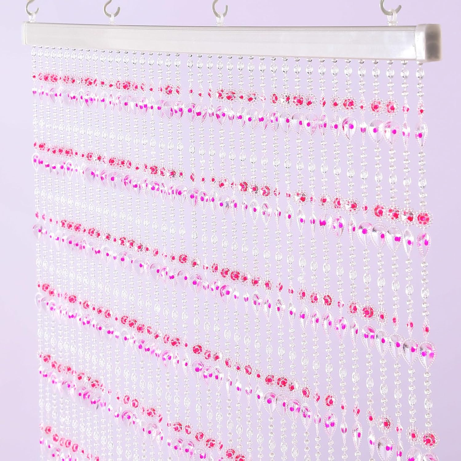 Boloban Violet Beaded Curtain Panel 36x72 Inch