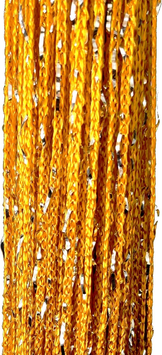 4 Piece Gold Beaded Curtain for Doorway Decor