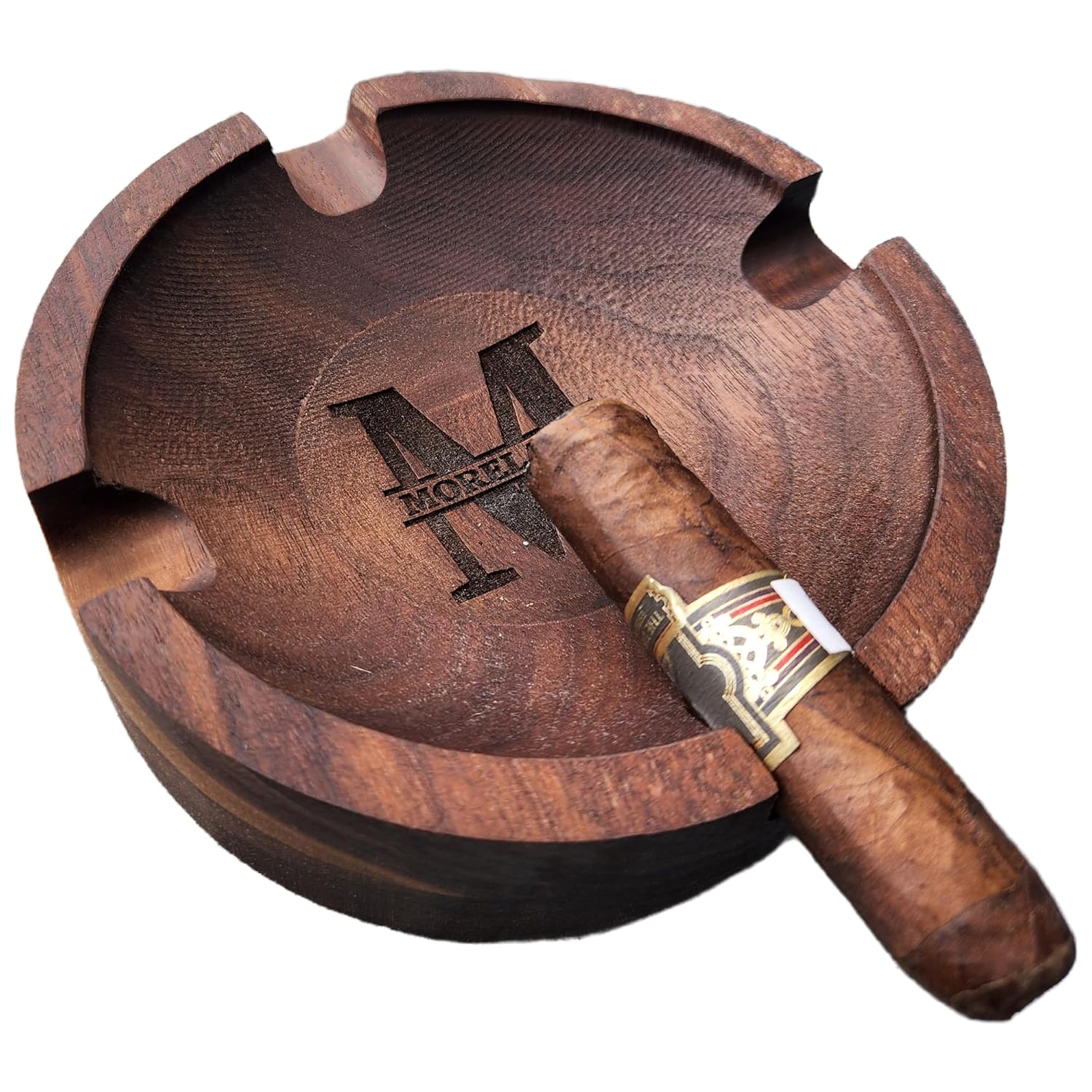 Personalized Wooden Cigar Ashtray with Name