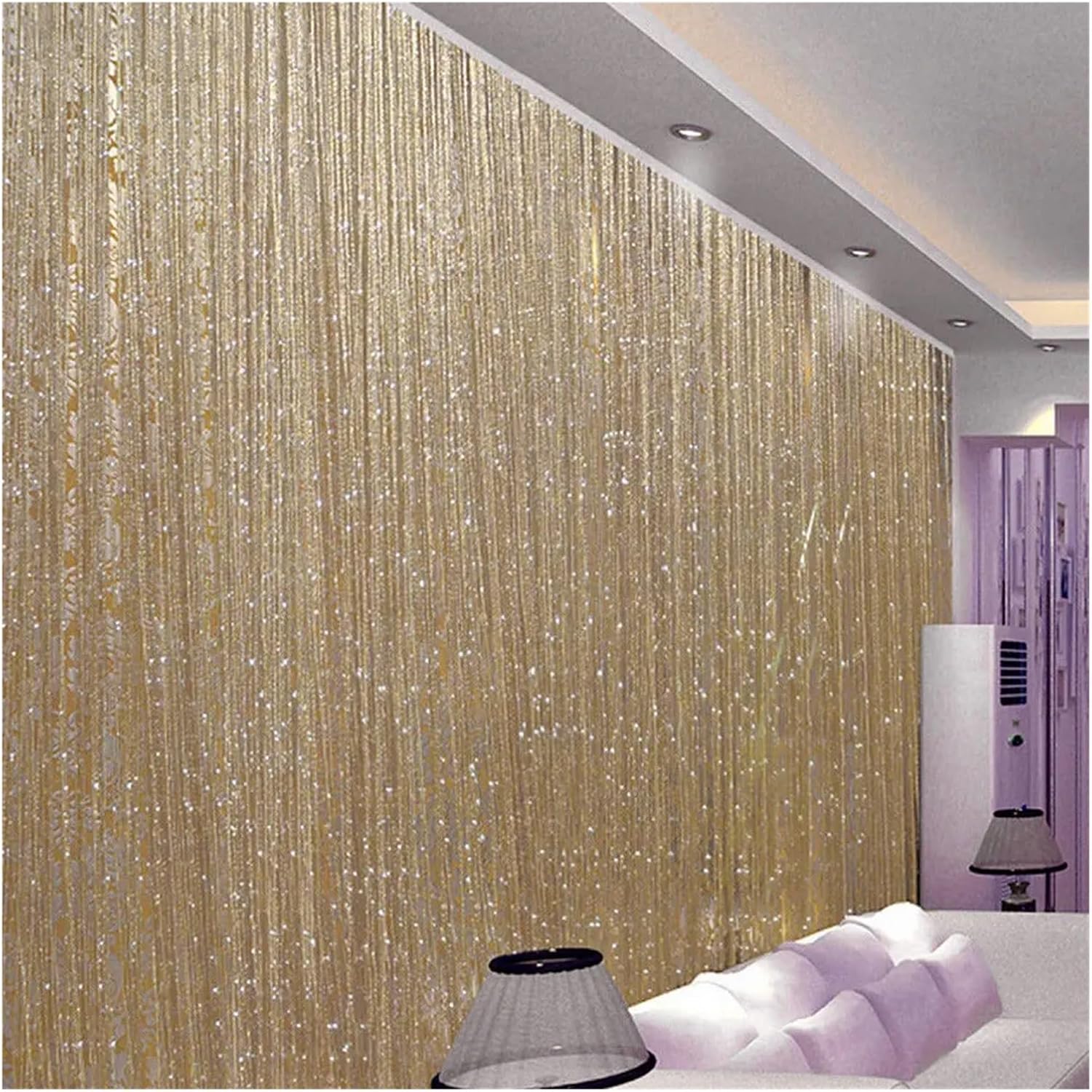 Shiny Tassel String Curtain for Door Window Decor