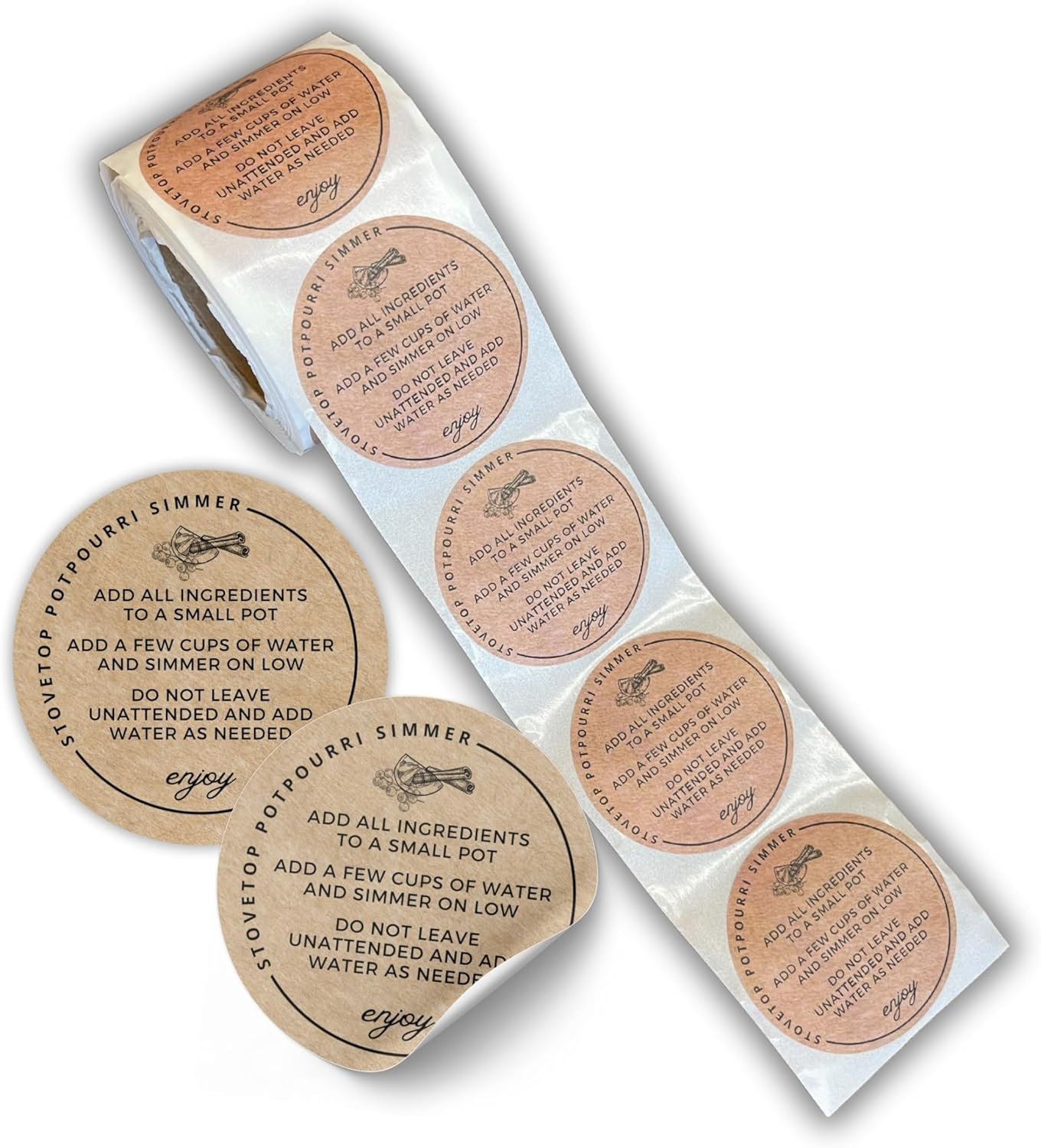 Stovetop Potpourri Instruction Label 250 Pack