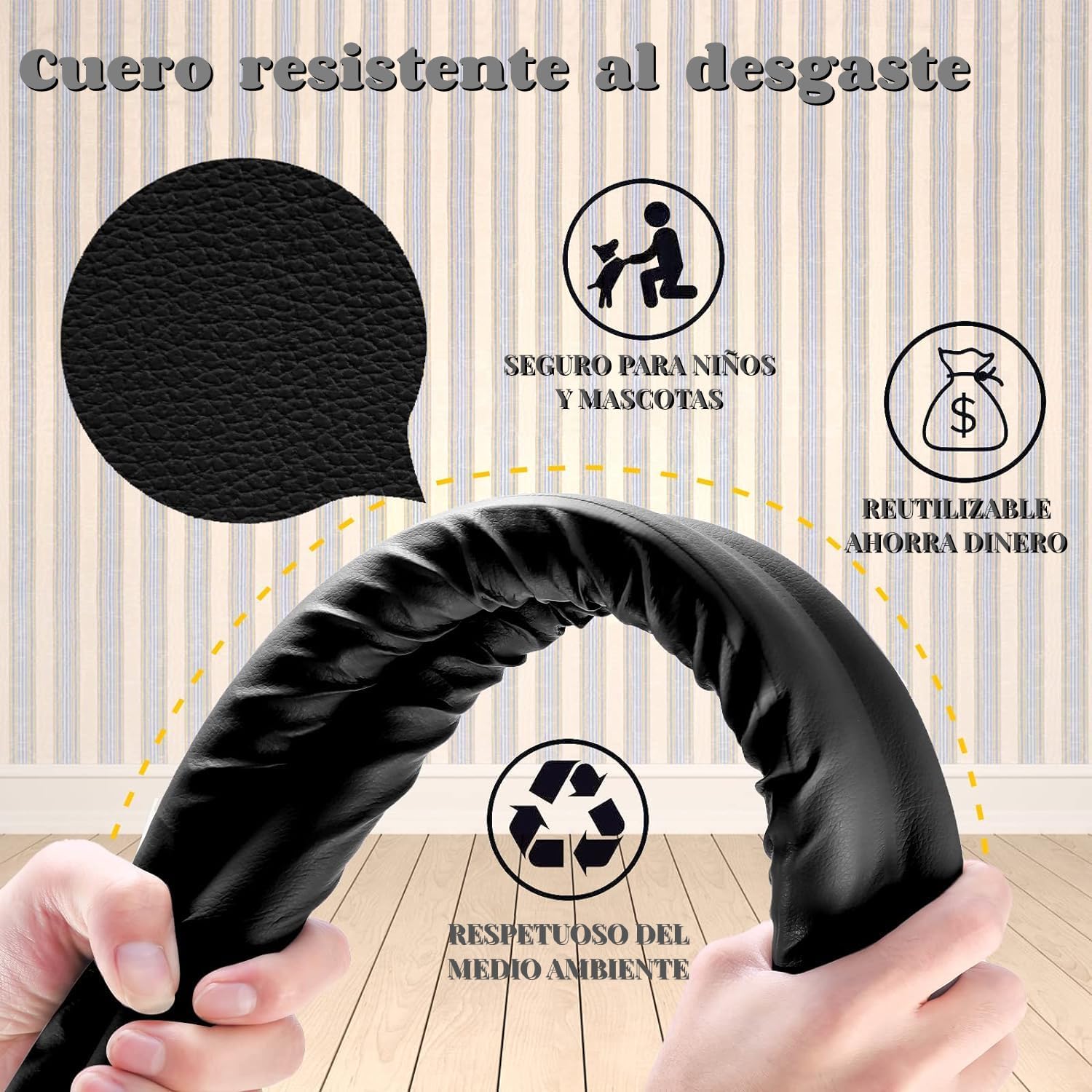 Dust Cover for Doors 37 Inches Black Double Edge