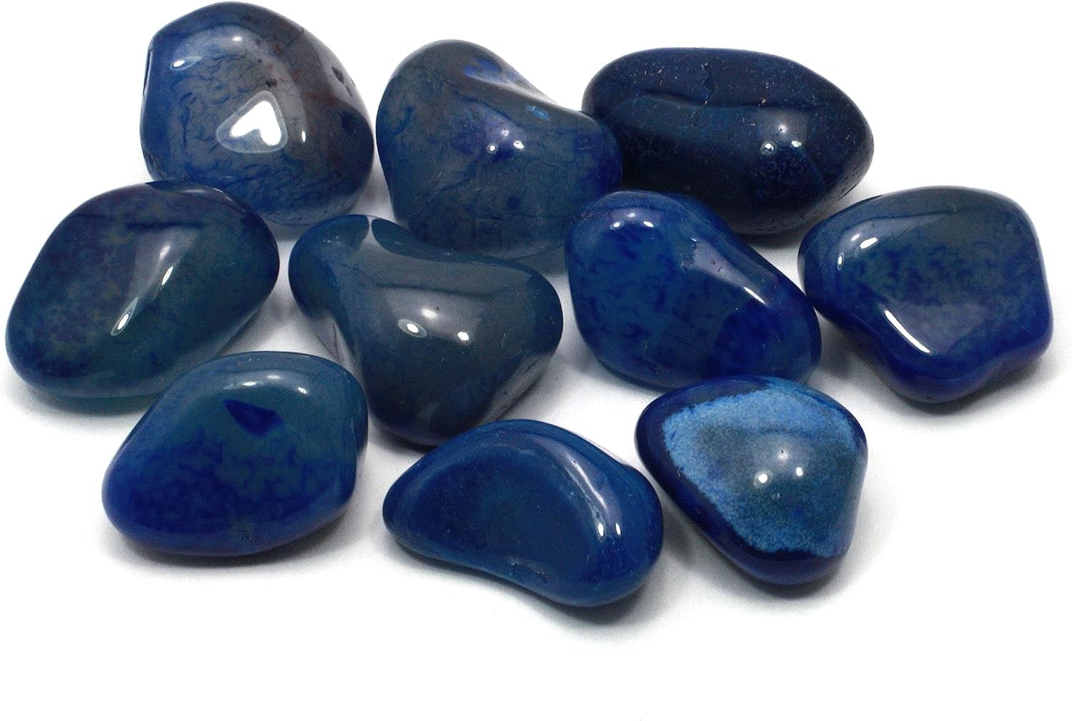 Blue Agate Tumble Stone 20-25mm for Decor