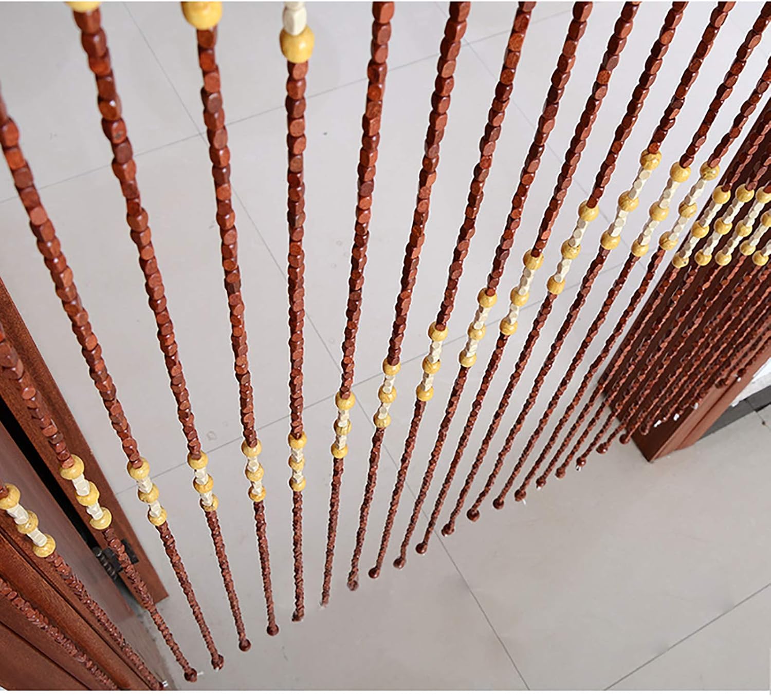 Wood Beaded Curtain for Doorways Wall Decor