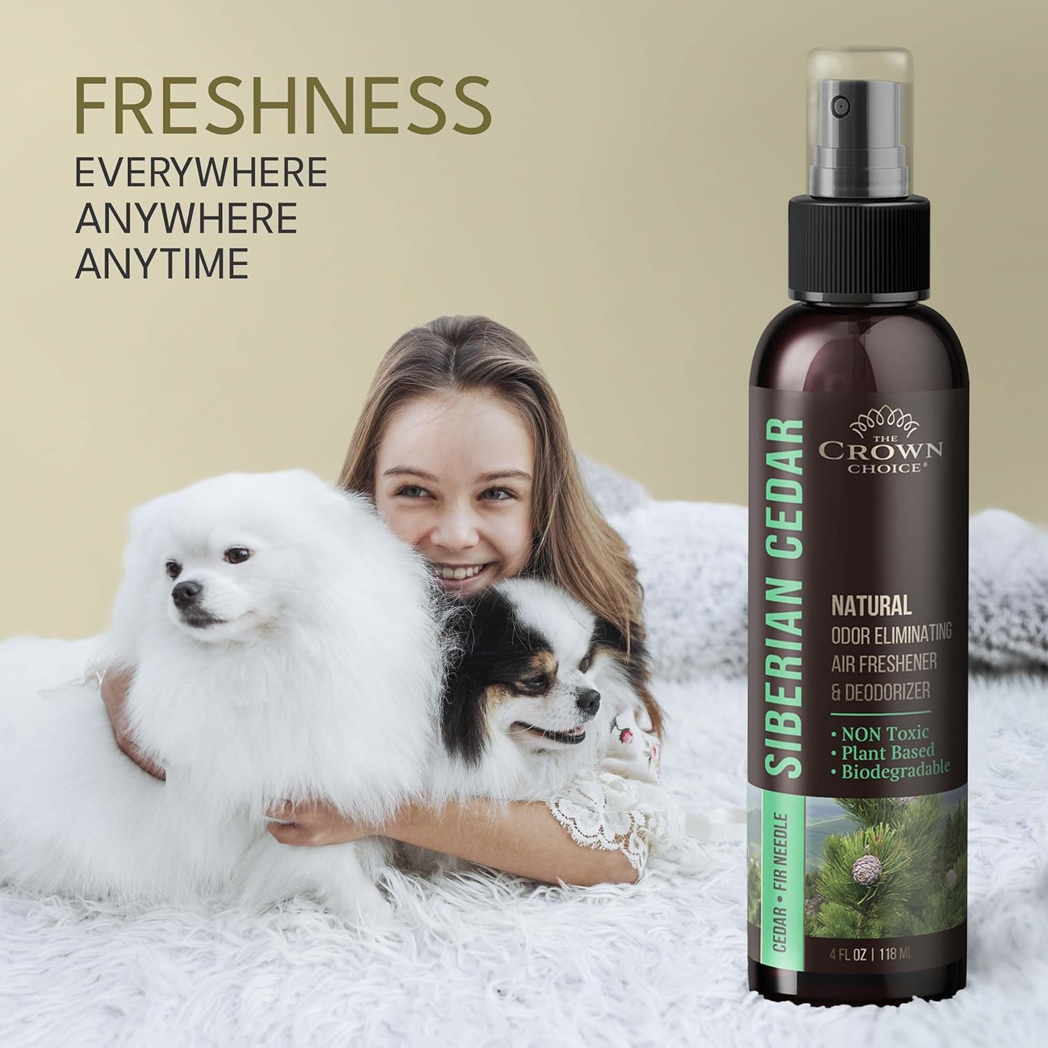 The Crown Choice Natural Cedar Oil Spray 2 Pack 4 Oz Each