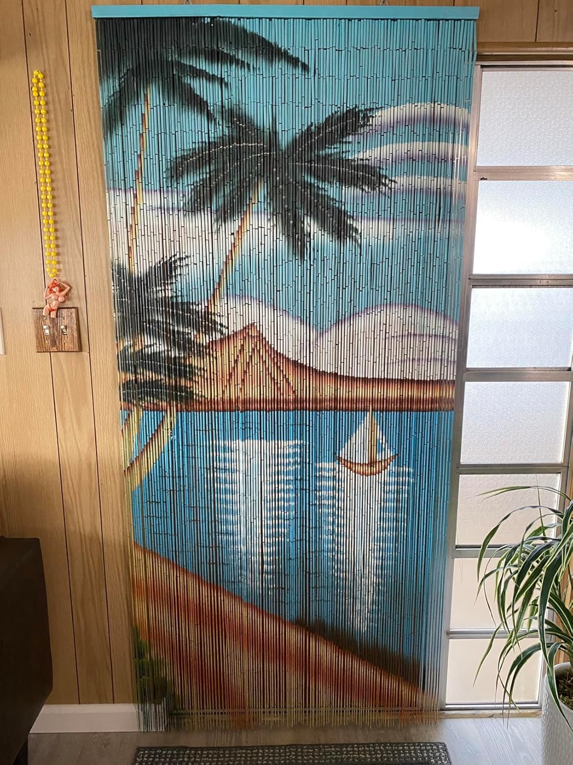 Handmade Beaded Curtain with 4000 Painted Beads