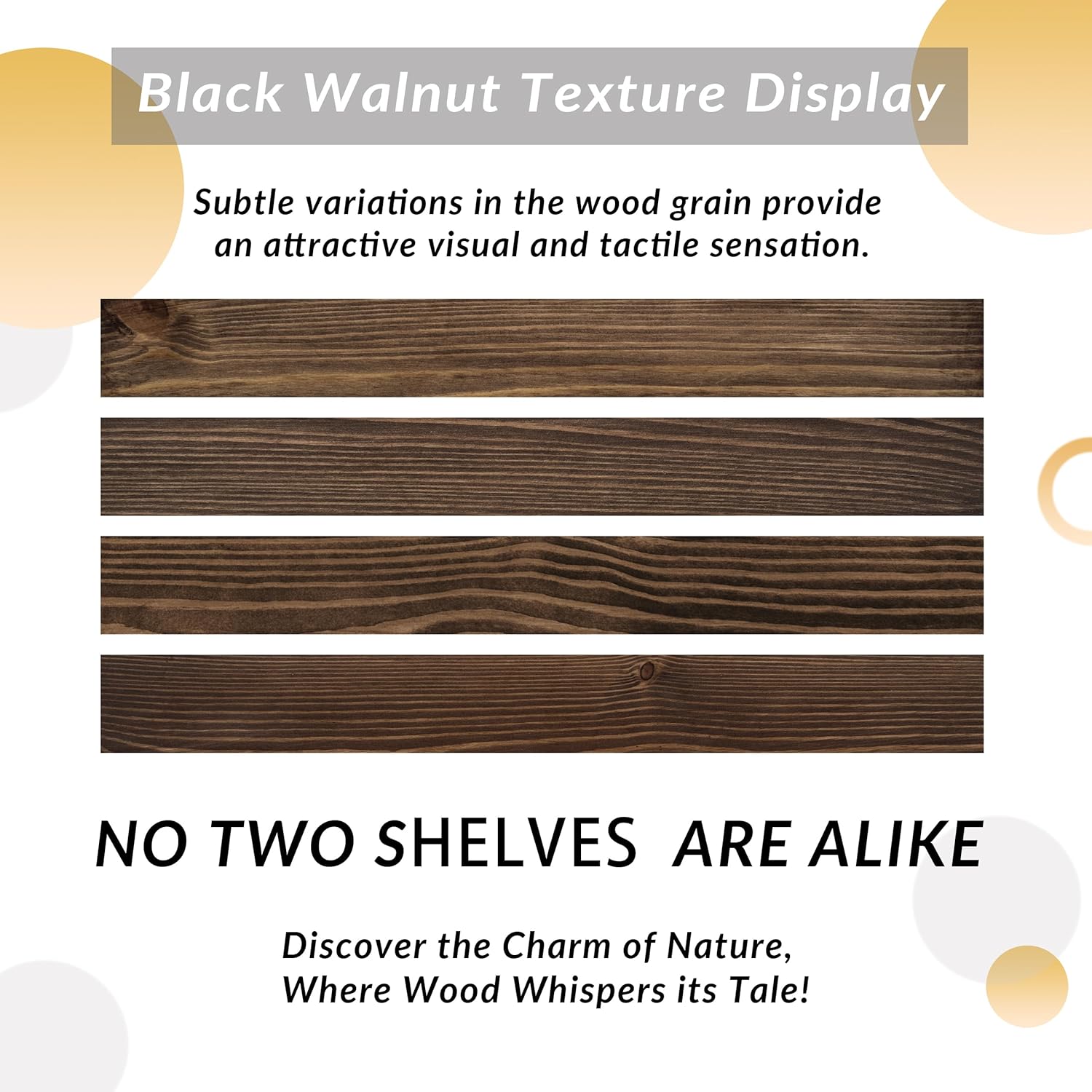 Rustic Floating Shelves 60 Inch Set of 2 Walnut