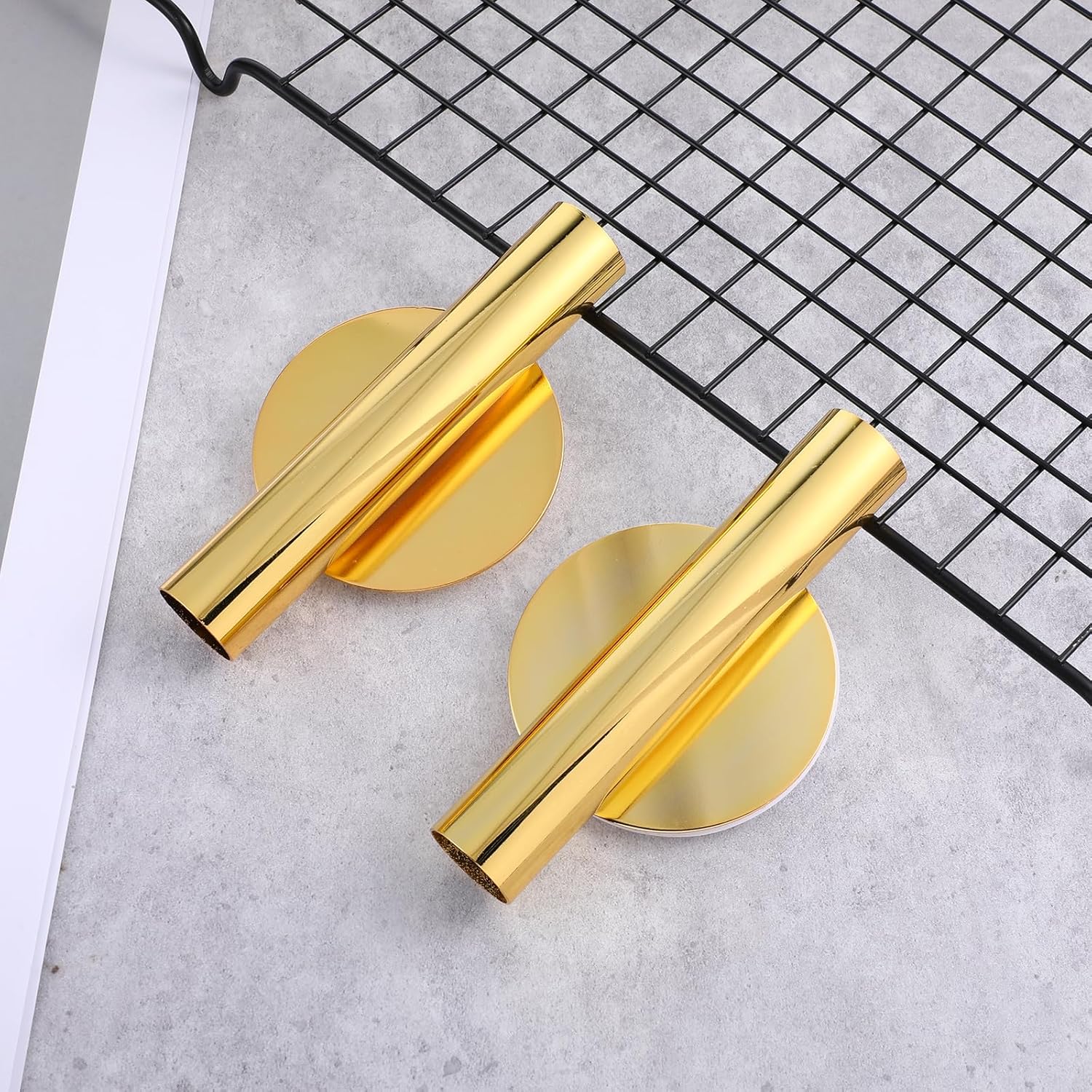 2PCS Gold Wall Vases for Flowers Modern Decor