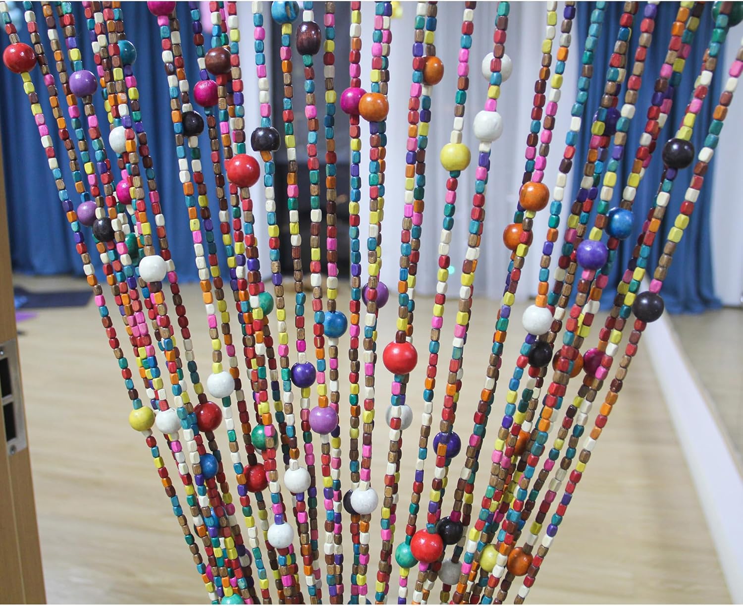 38 Strands Rainbow Boho Door Bead Curtain