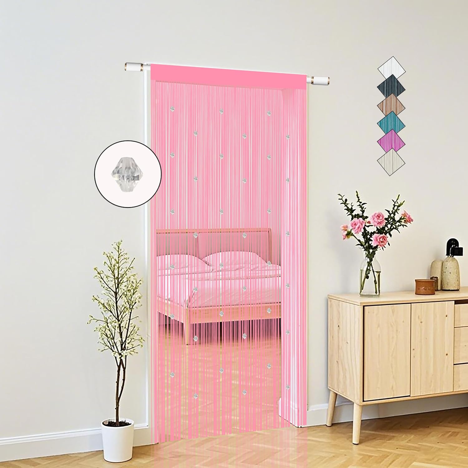 Beaded String Curtains for Doorways Boho Bedroom Decor