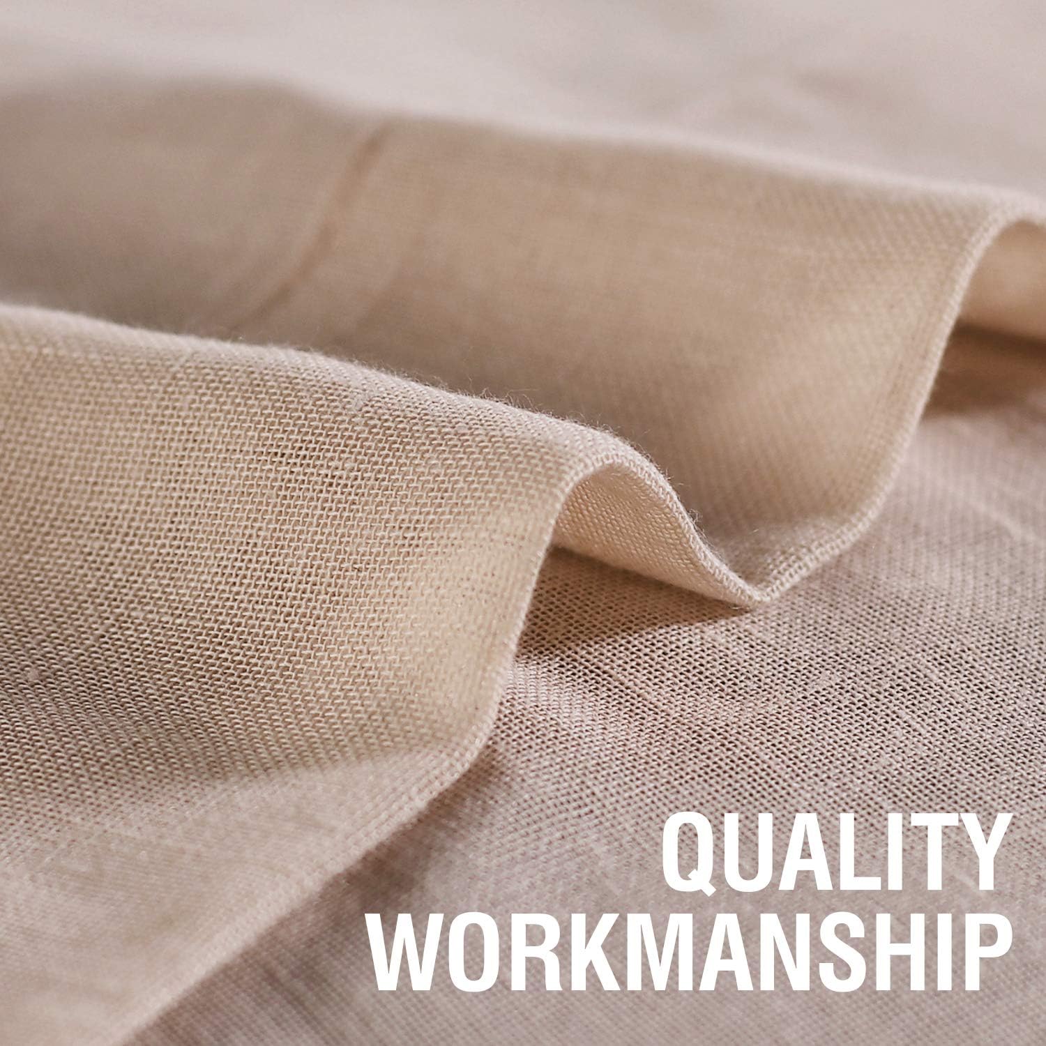 HVERSAILTEX Linen Sheer Curtains 84 Inch Long