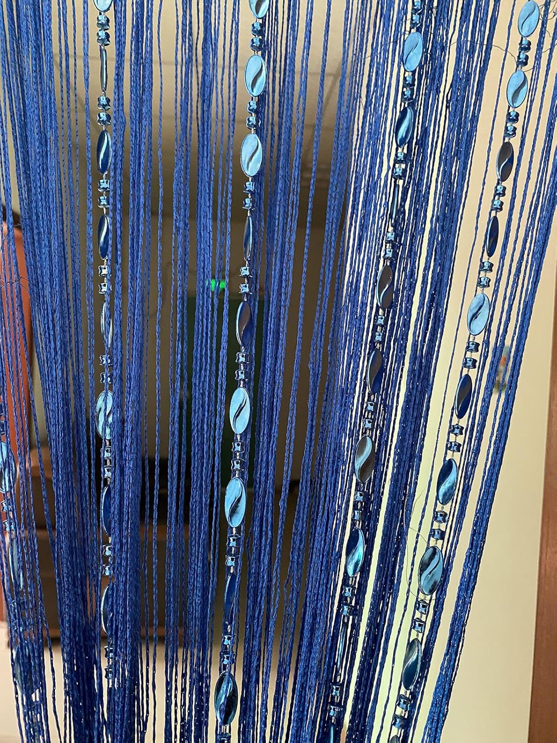 ZiDeTang Door Curtain with Beaded Tassel and Buckles
