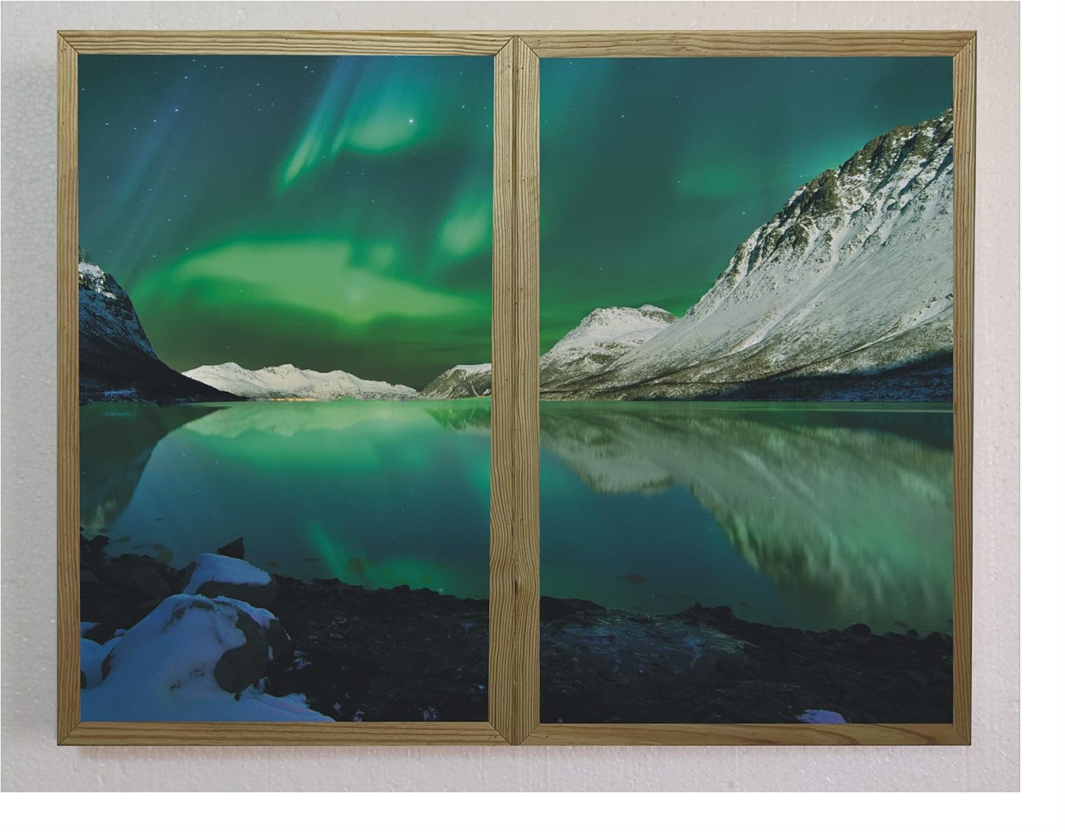 Decorative False Window with Aurora Borealis Light