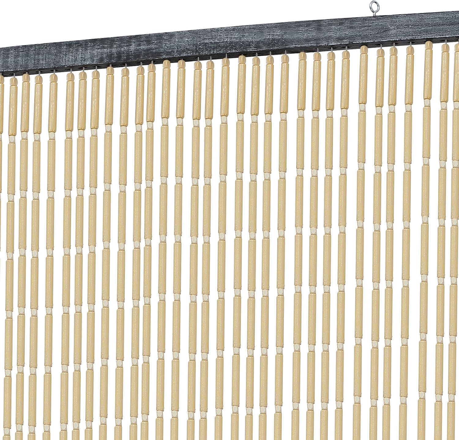 Natural Wood and Bamboo Beaded Curtain for Doorway