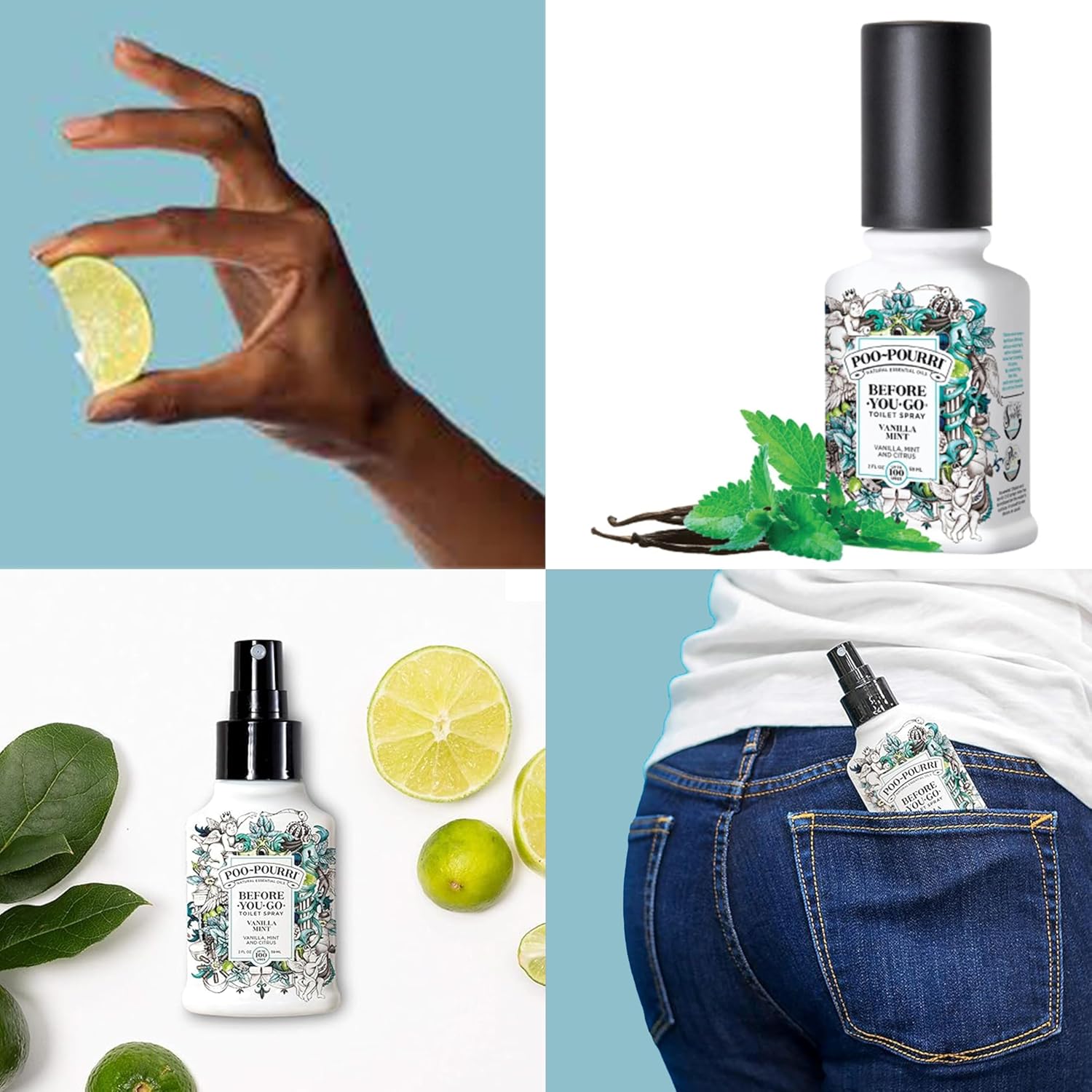 Poo-Pourri Toilet Spray Vanilla Mint 14 oz 2 Count