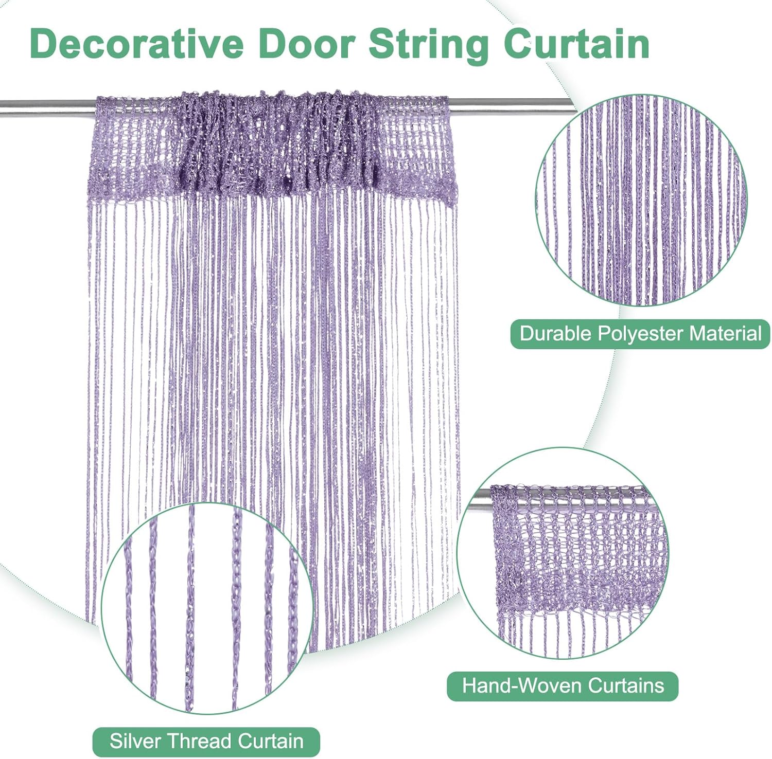 Violet Decorative Door String Curtain 39x79