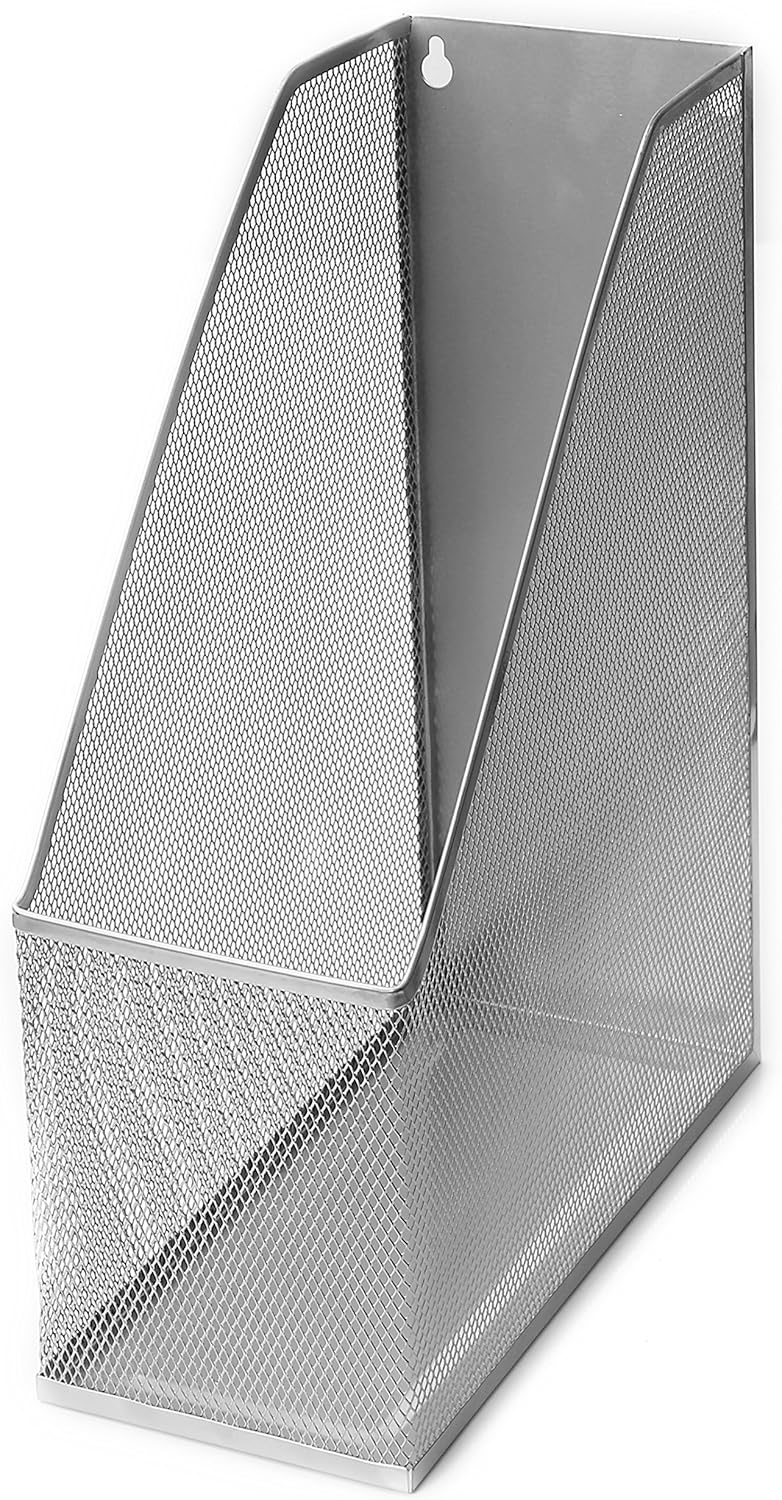YBM HOME Mesh Steel Magazine Rack with Extra Wide Storage