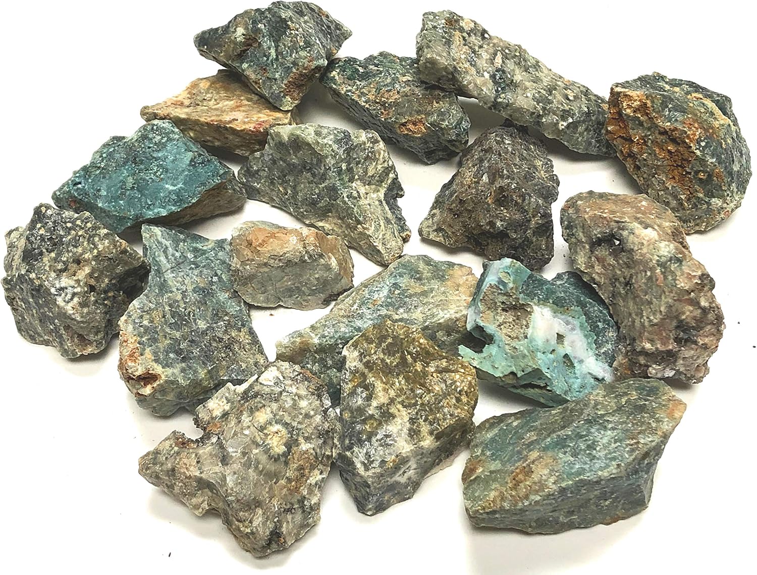 Natural Rough Sea Jasper Stones in Velvet Bag - 1 Inch Pieces