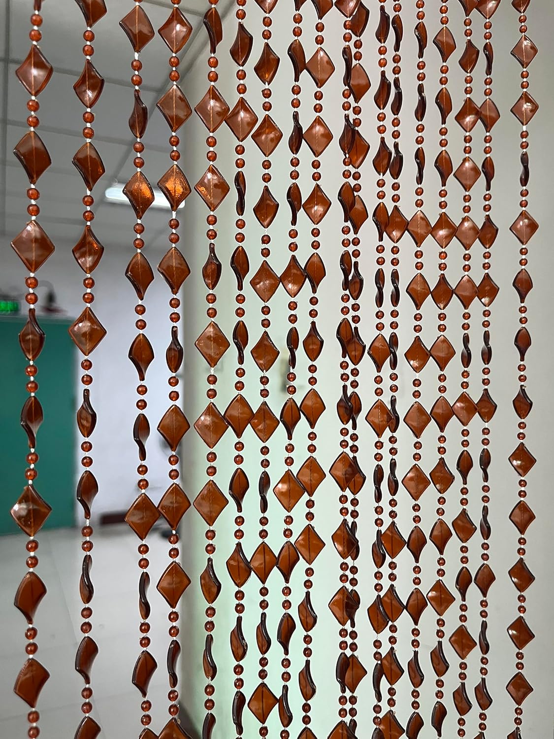 ZiDeTang Maple Leaf Beaded Curtain Panel