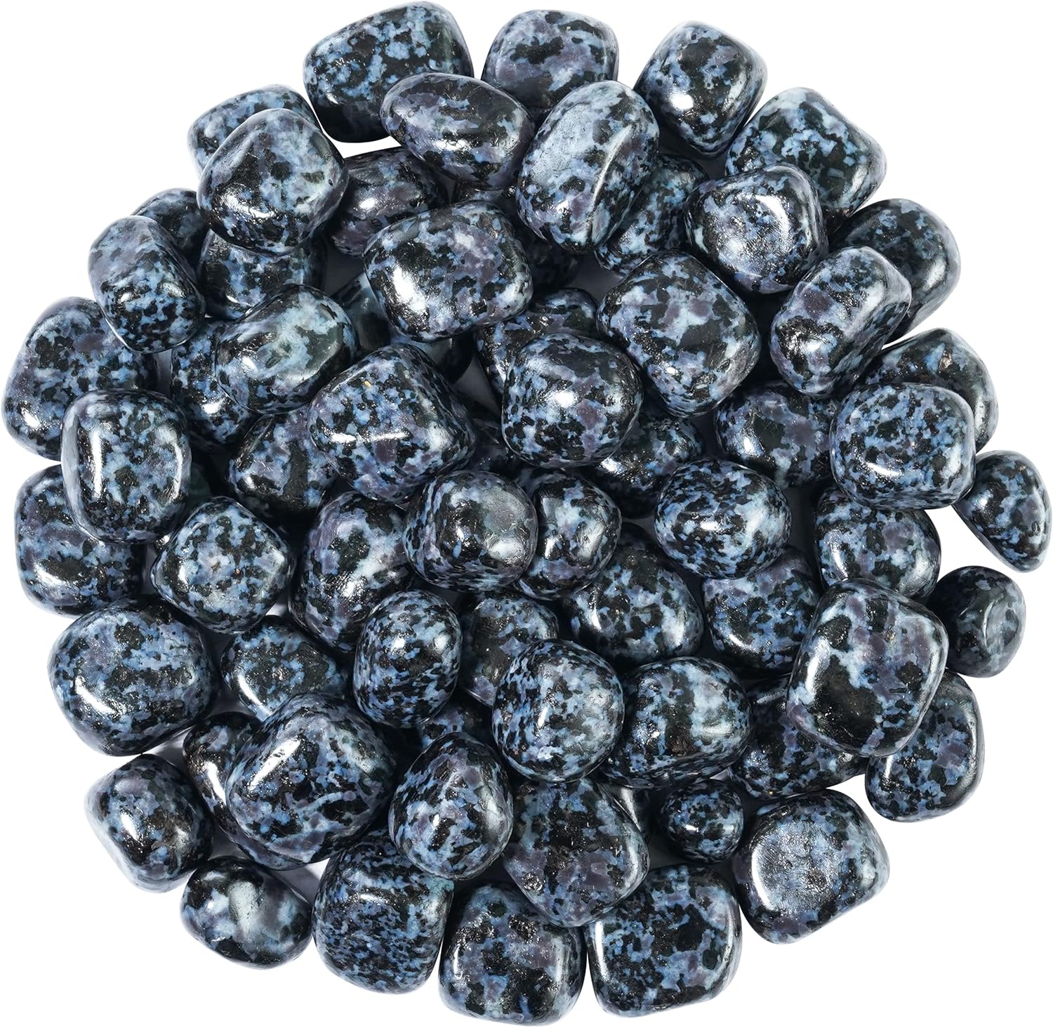 Crocon Indigo Gabbro Tumbled Stones Crystal Kit 1LB 20-25mm
