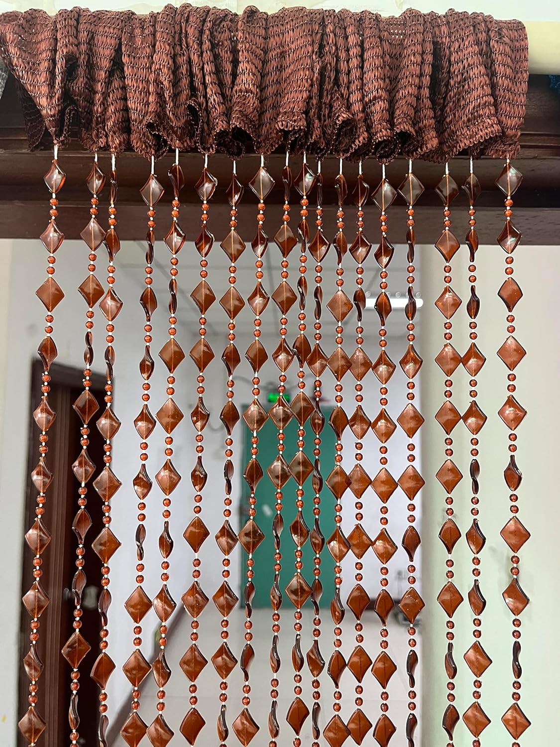 ZiDeTang Maple Leaf Beaded Curtain Panel