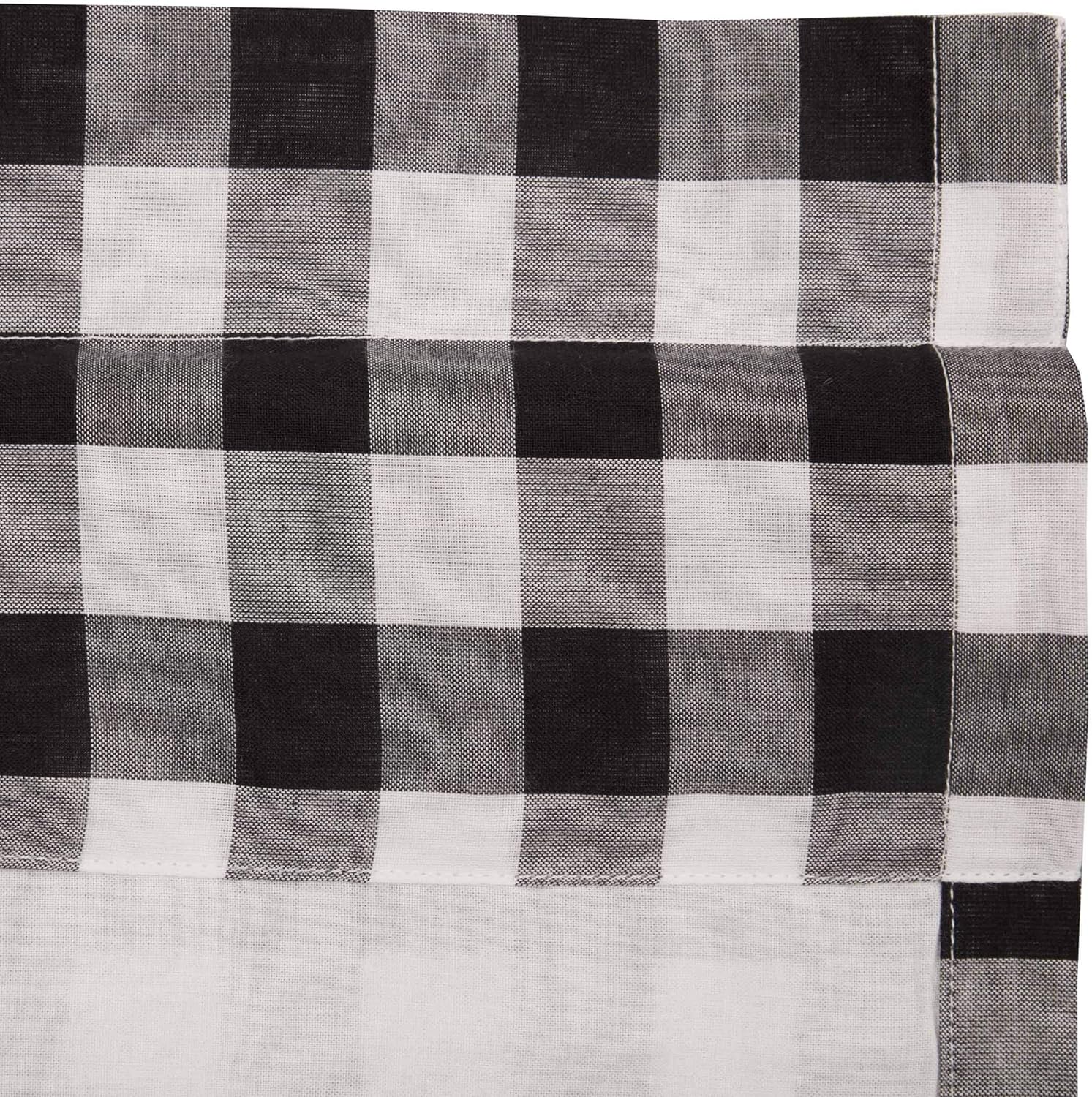 VHC Brands Annie Buffalo Check Curtain Door Panel 72x40 Black