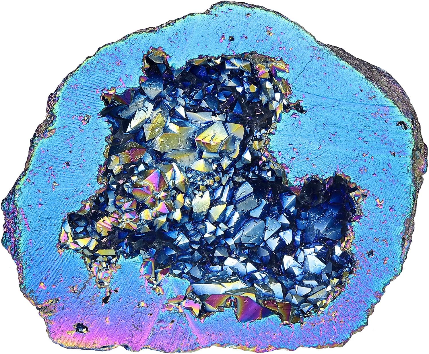 Rockcloud Reiki Crystal Geode for Home Office Decoration