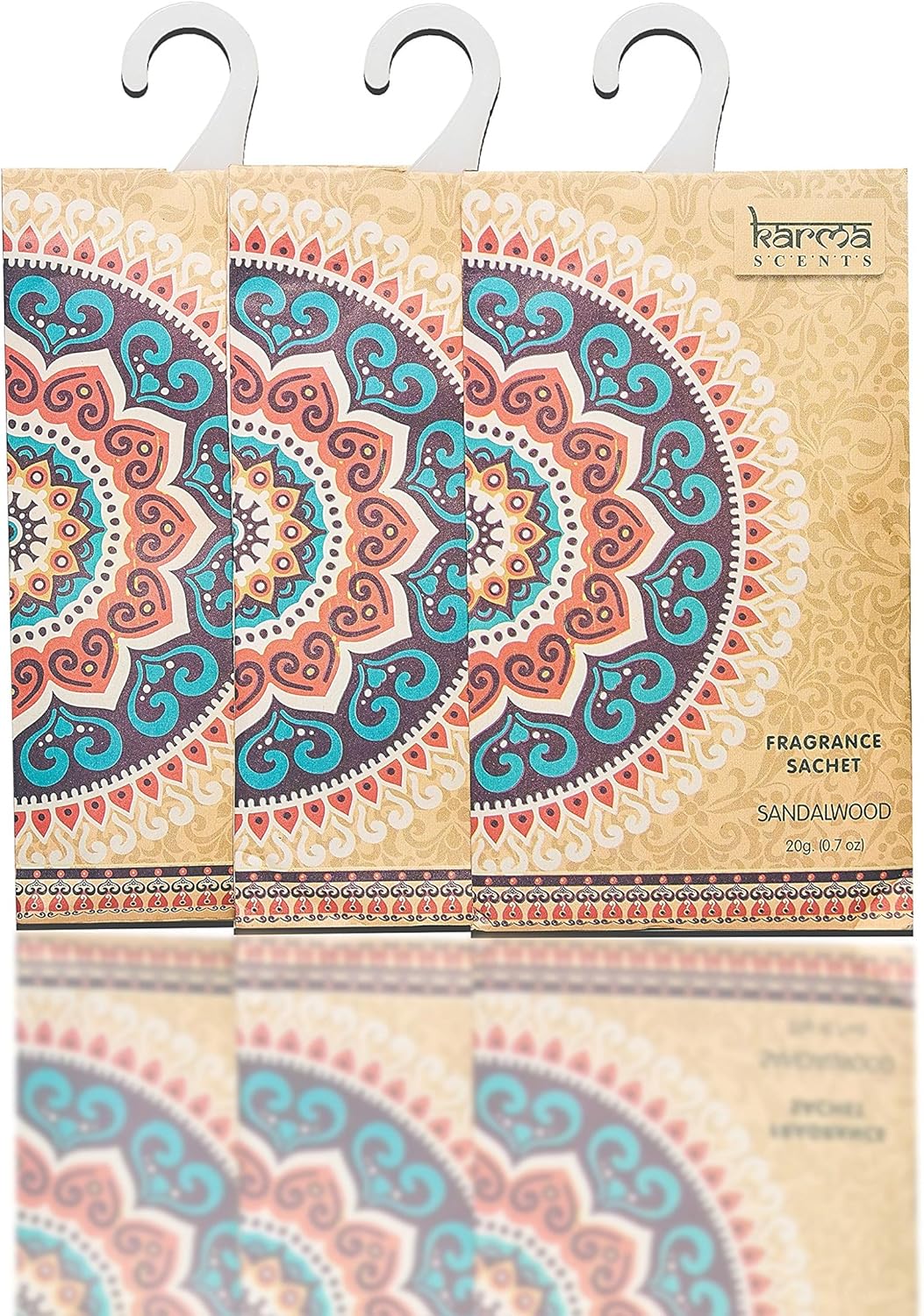 Karma Scents Premium Sandalwood Sachets for Home and Car Use