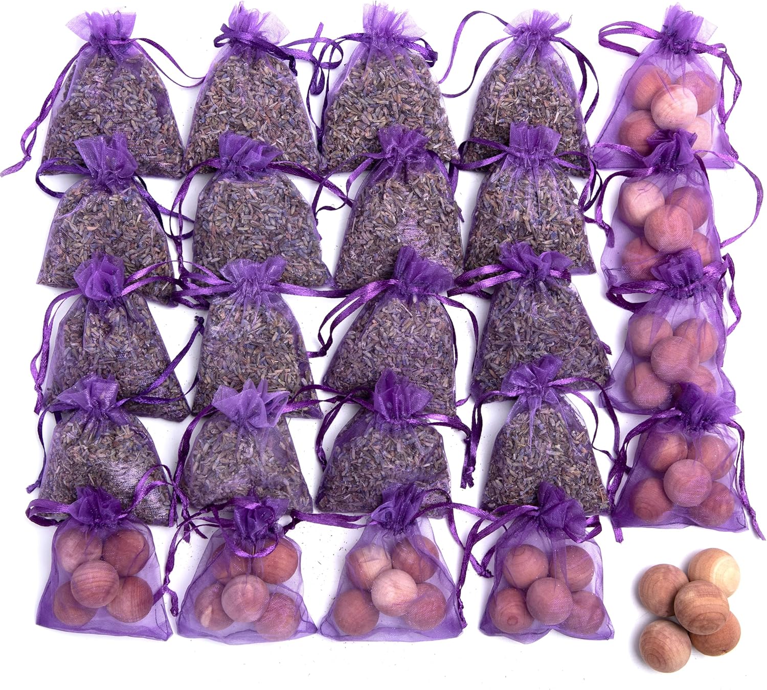Pack of 24 Lavender Cedar Sachets for Home Use