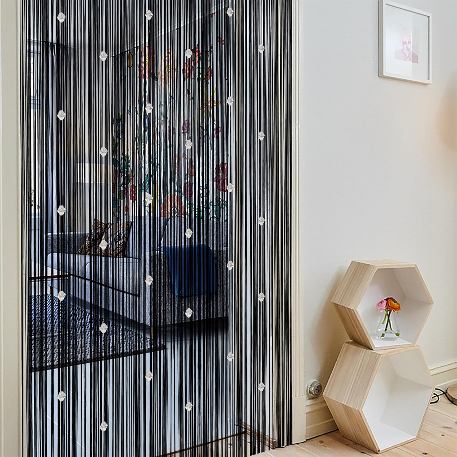 Beaded String Curtains for Boho Bedroom Decor