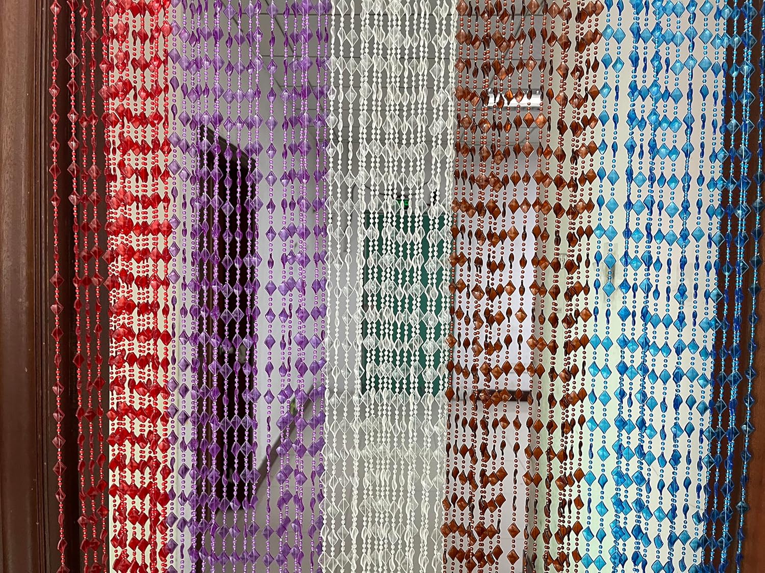 ZiDeTang Acrylic Maple Leaf Beaded Curtain Panel