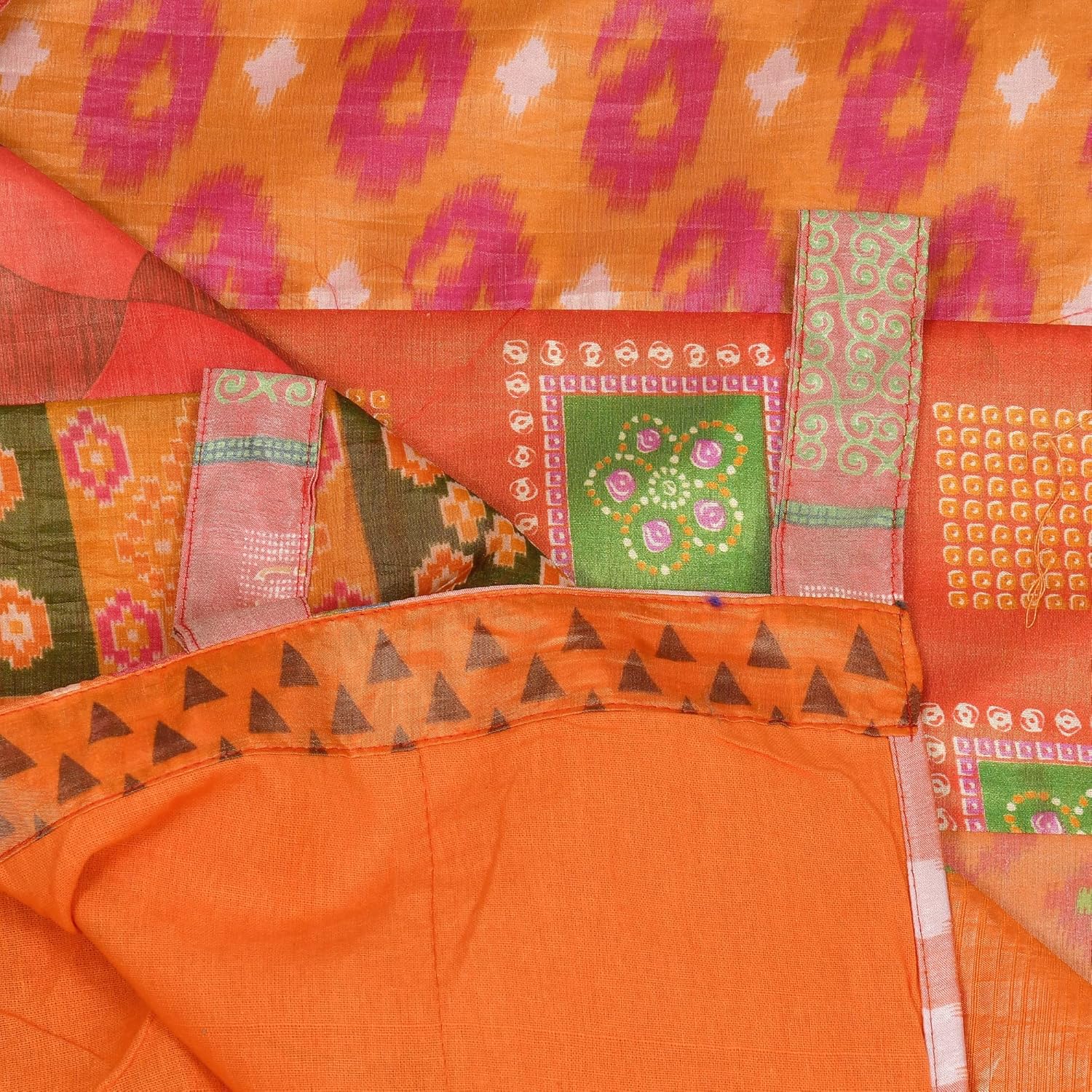 THE ART BOX Indian Silk Blend Sari Curtains 2 Panel