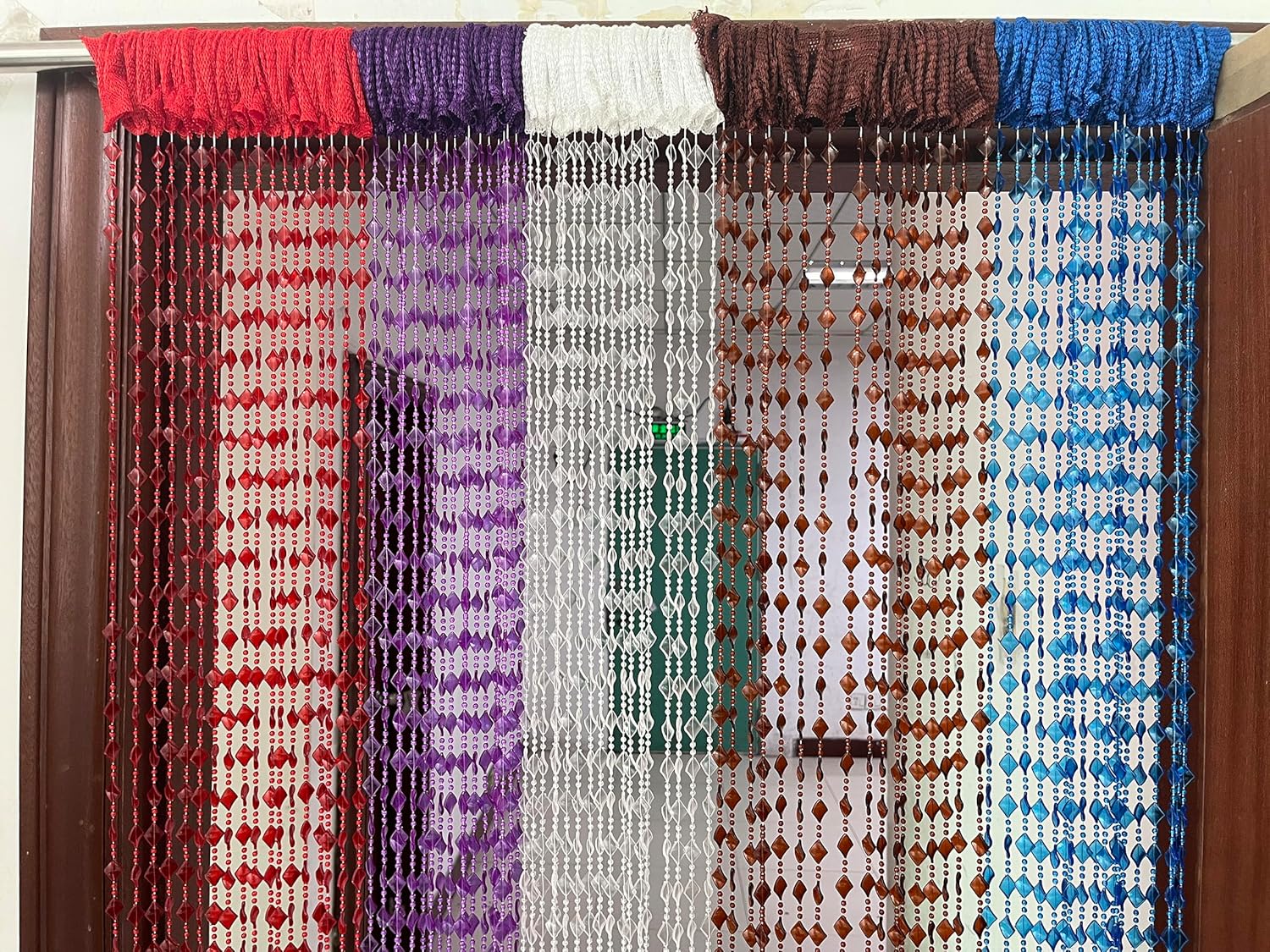ZiDeTang Maple Leaf Beaded Curtain Panel