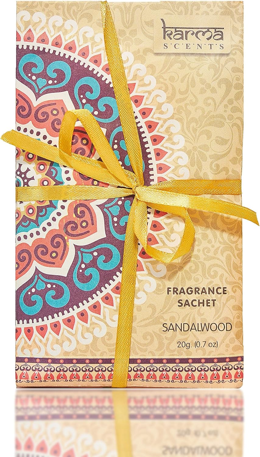 Karma Scents Premium Sandalwood Sachets for Home and Car Use
