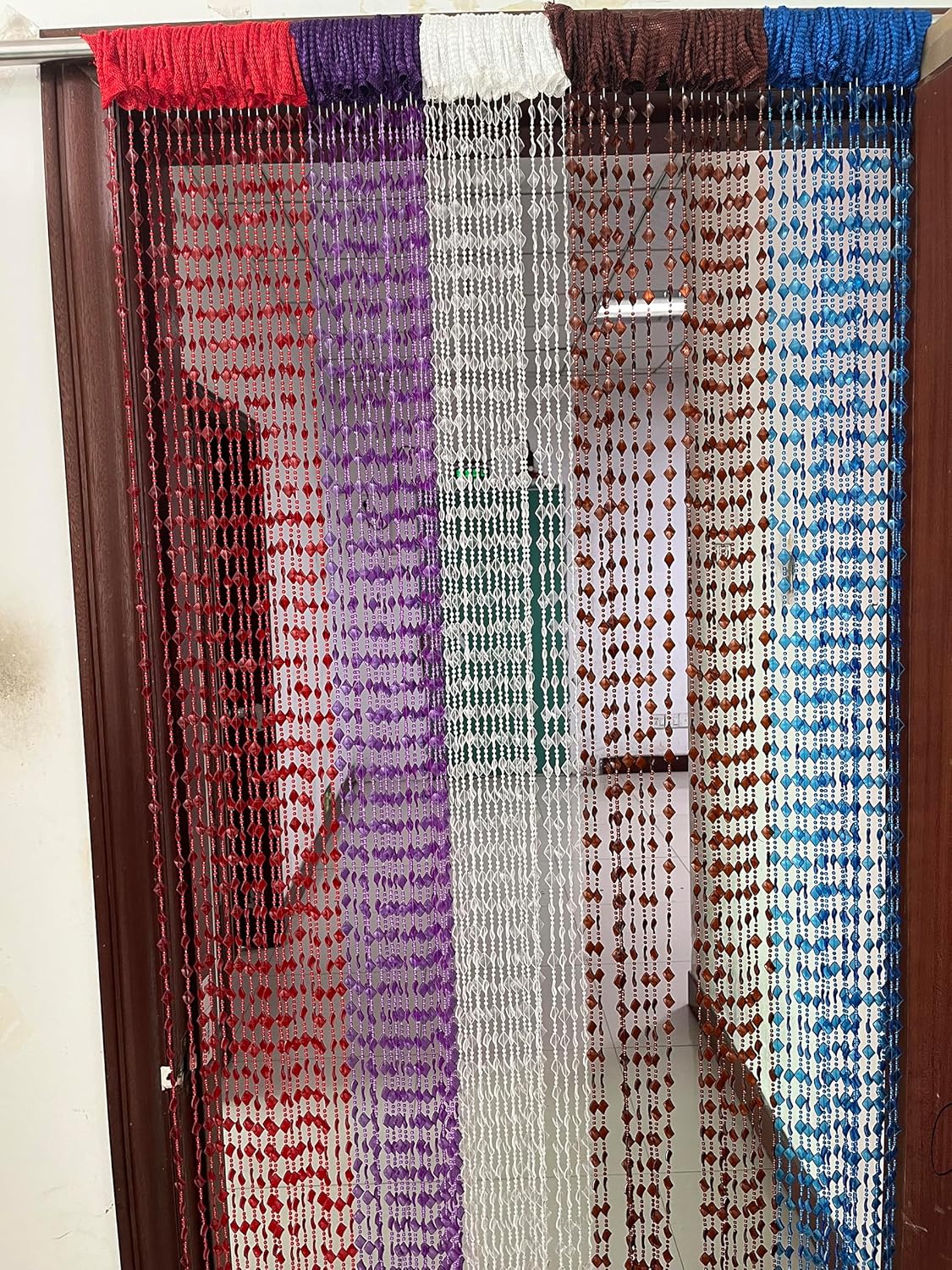 ZiDeTang Maple Leaf Beaded Curtain Panel